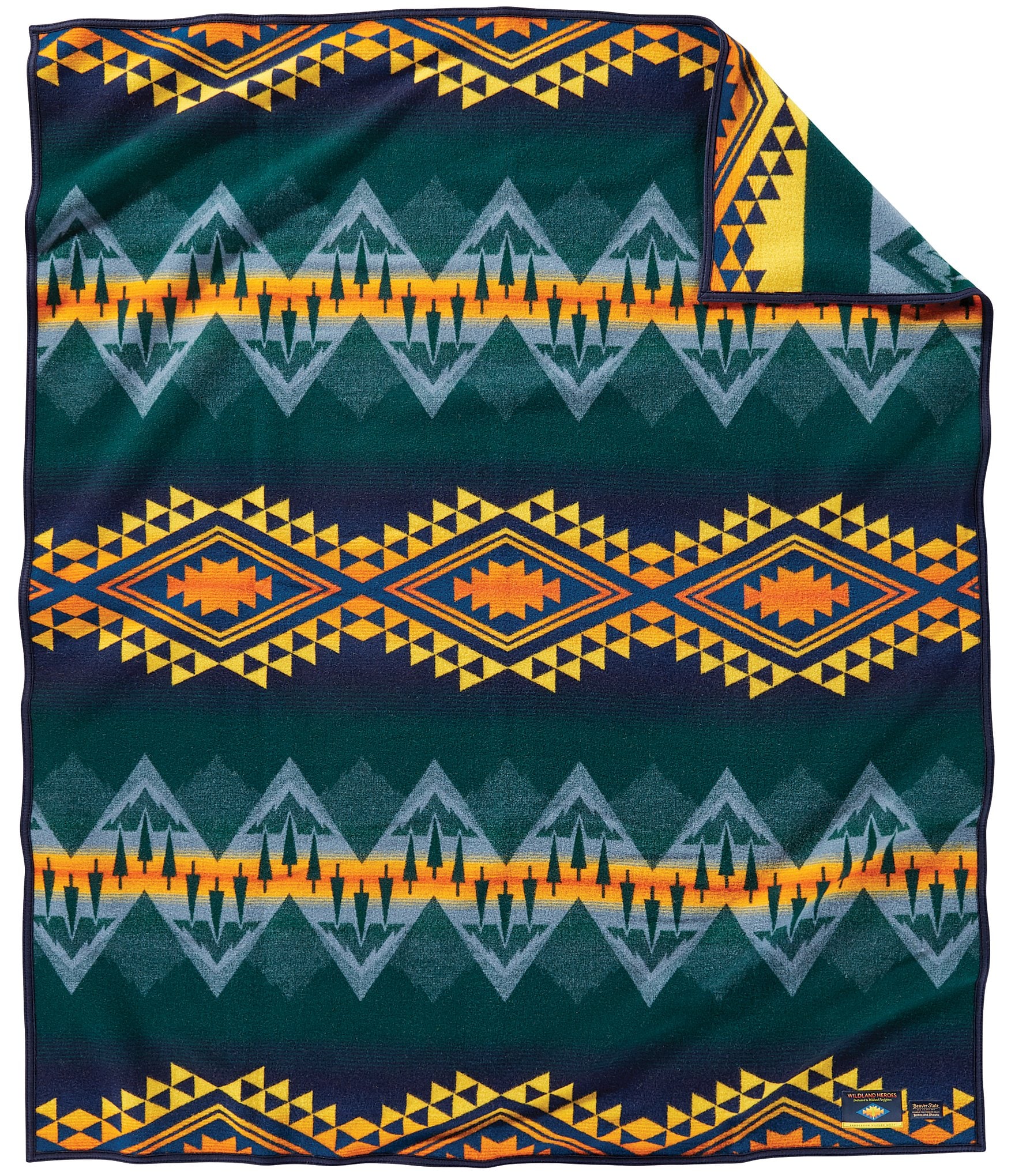 Pendleton Wildland Heroes Firefighters Southwestern Geometric Pattern Throw Blanket