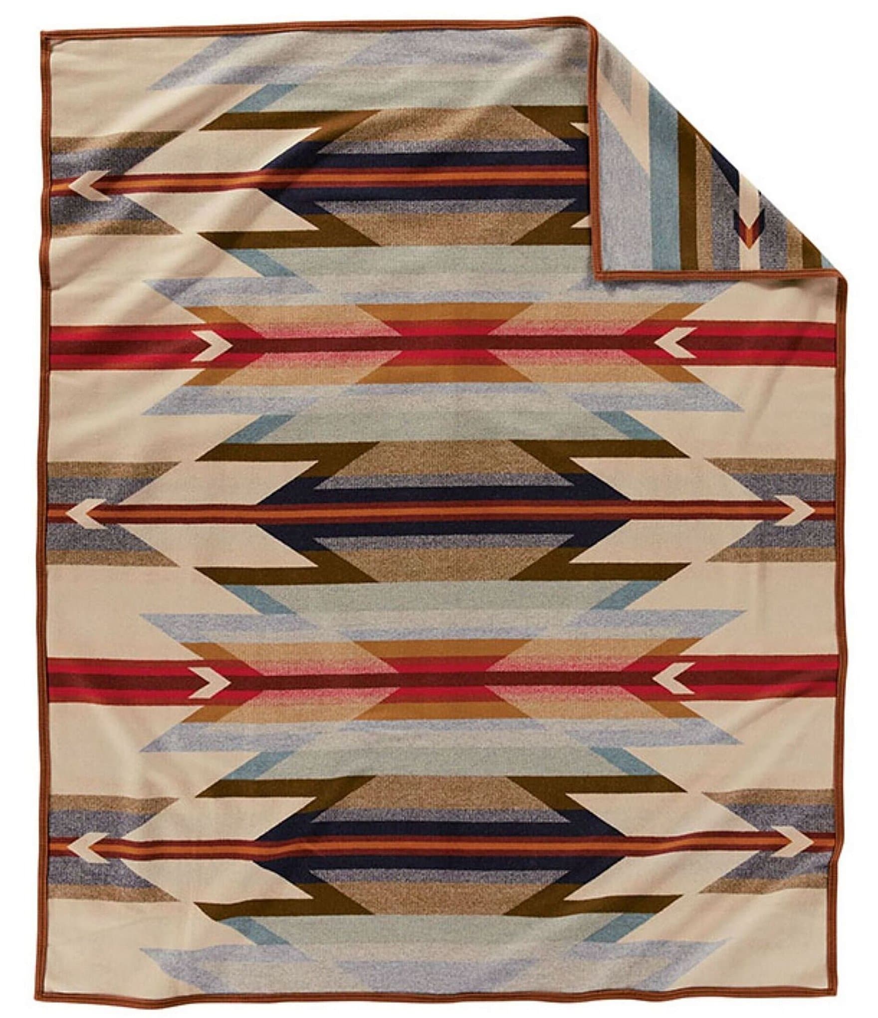 Pendleton Wyeth Trail Jacquard Southwestern Geometric Pattern Bed Blanket
