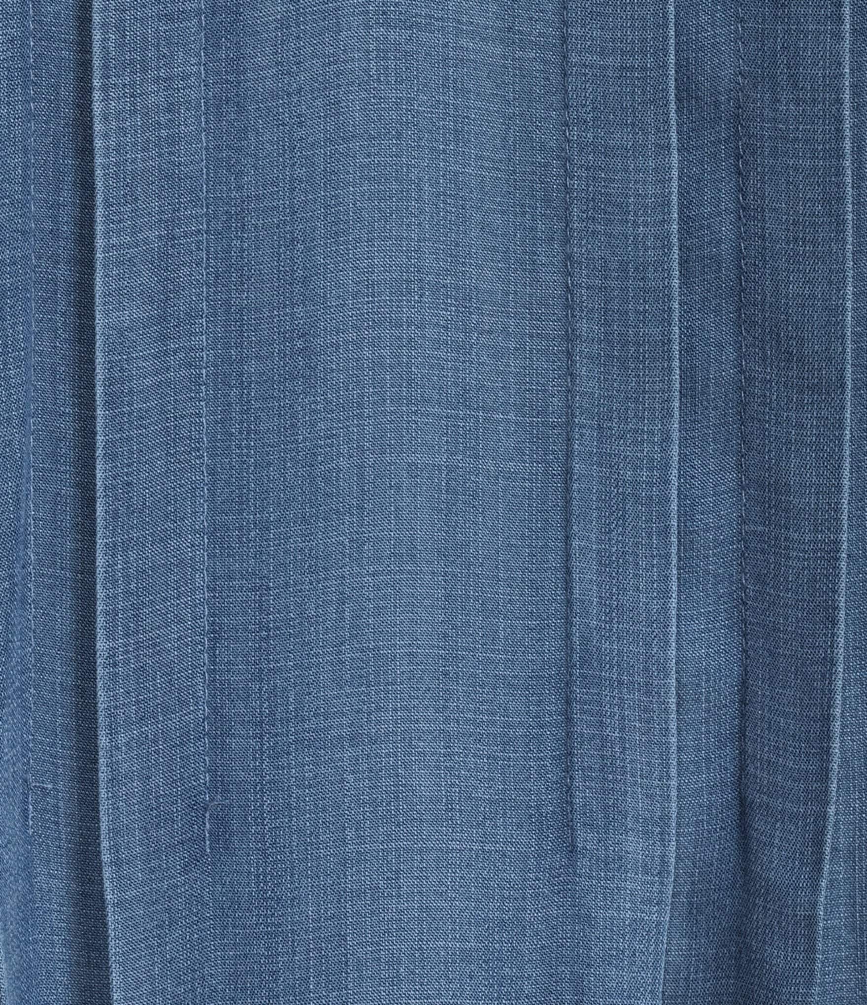 Perch by Blu Pepper Plus Round Neck Flutter Cap Sleeve Denim Top
