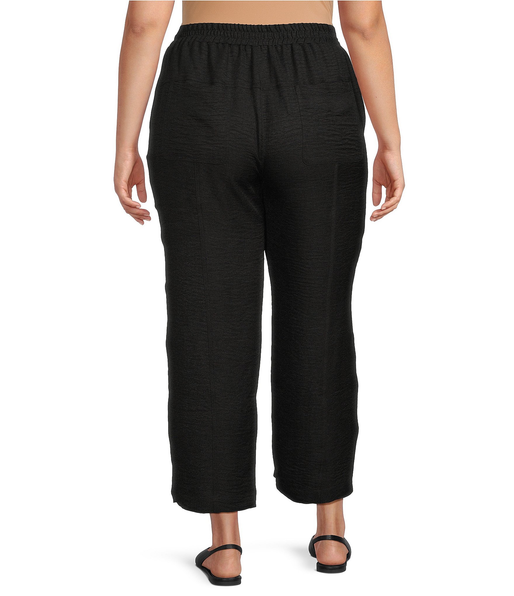 Perch by Blu Pepper Plus Size High Rise Elastic Waist Front Tie Lounge Pants