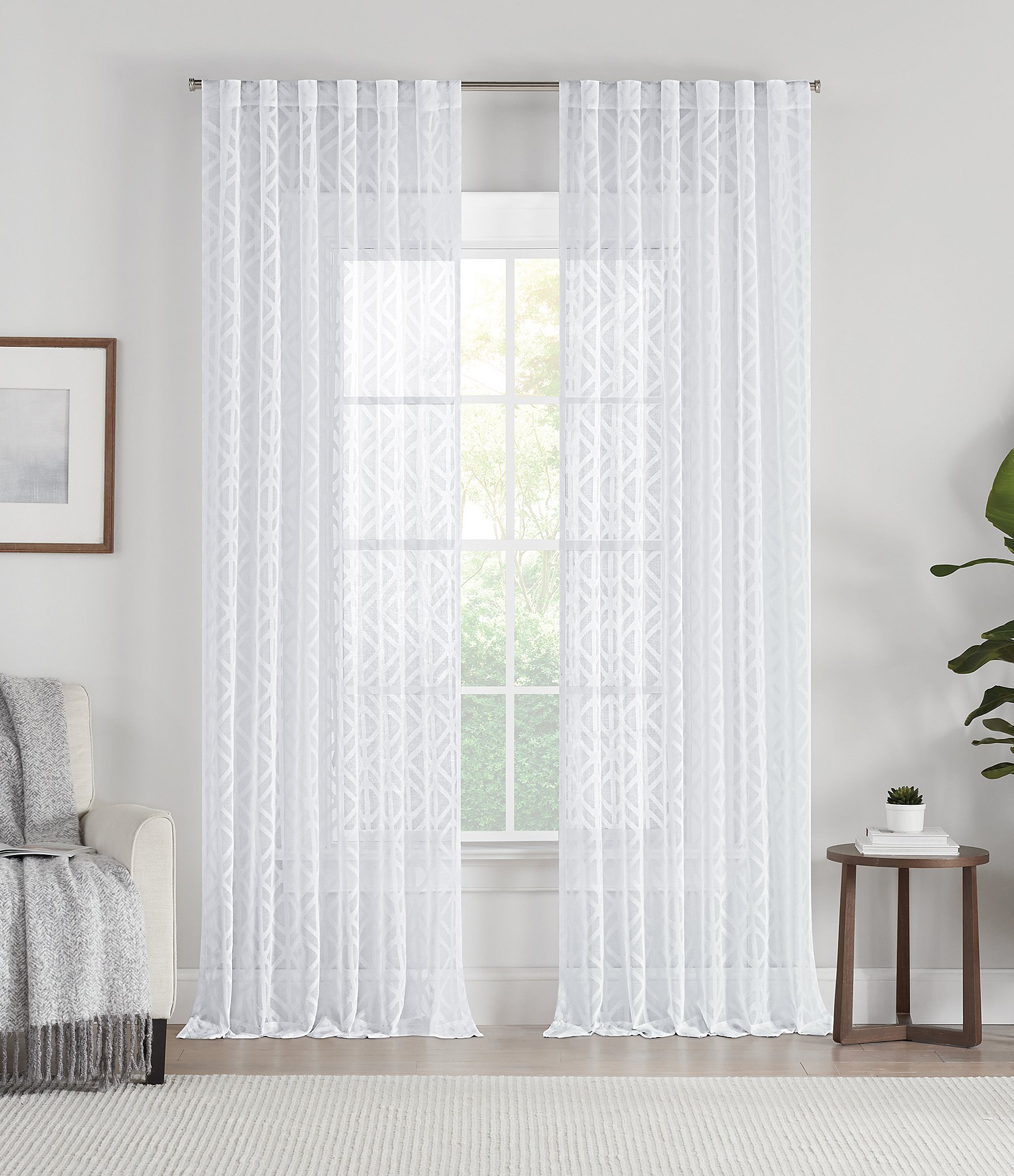 Perfect Pair Garrison Clip Sheer Drapery Panel Pair