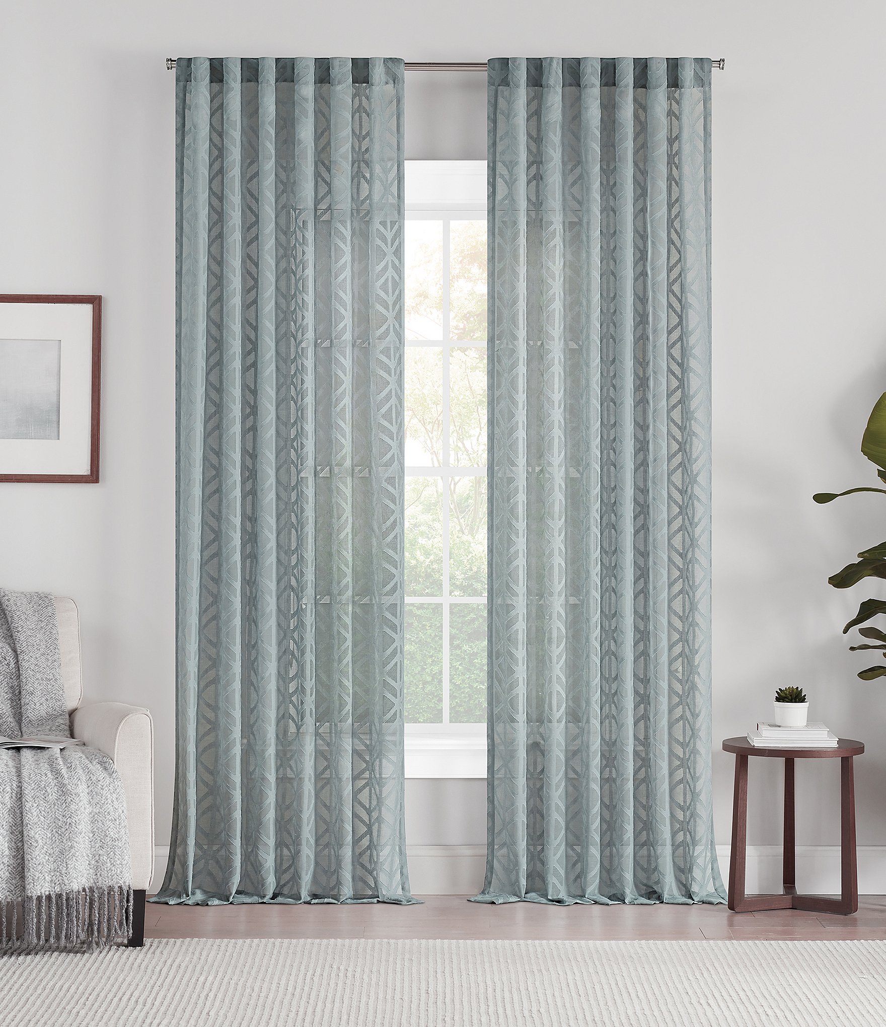 Perfect Pair Garrison Clip Sheer Drapery Panel Pair