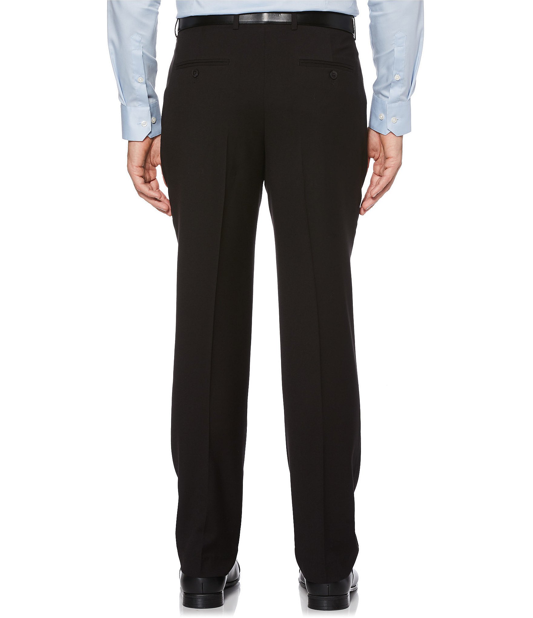 Perry Ellis Big & Tall Slim-Fit Non-Iron Solid Stretch Flat Front Suit Separates Dress Pants