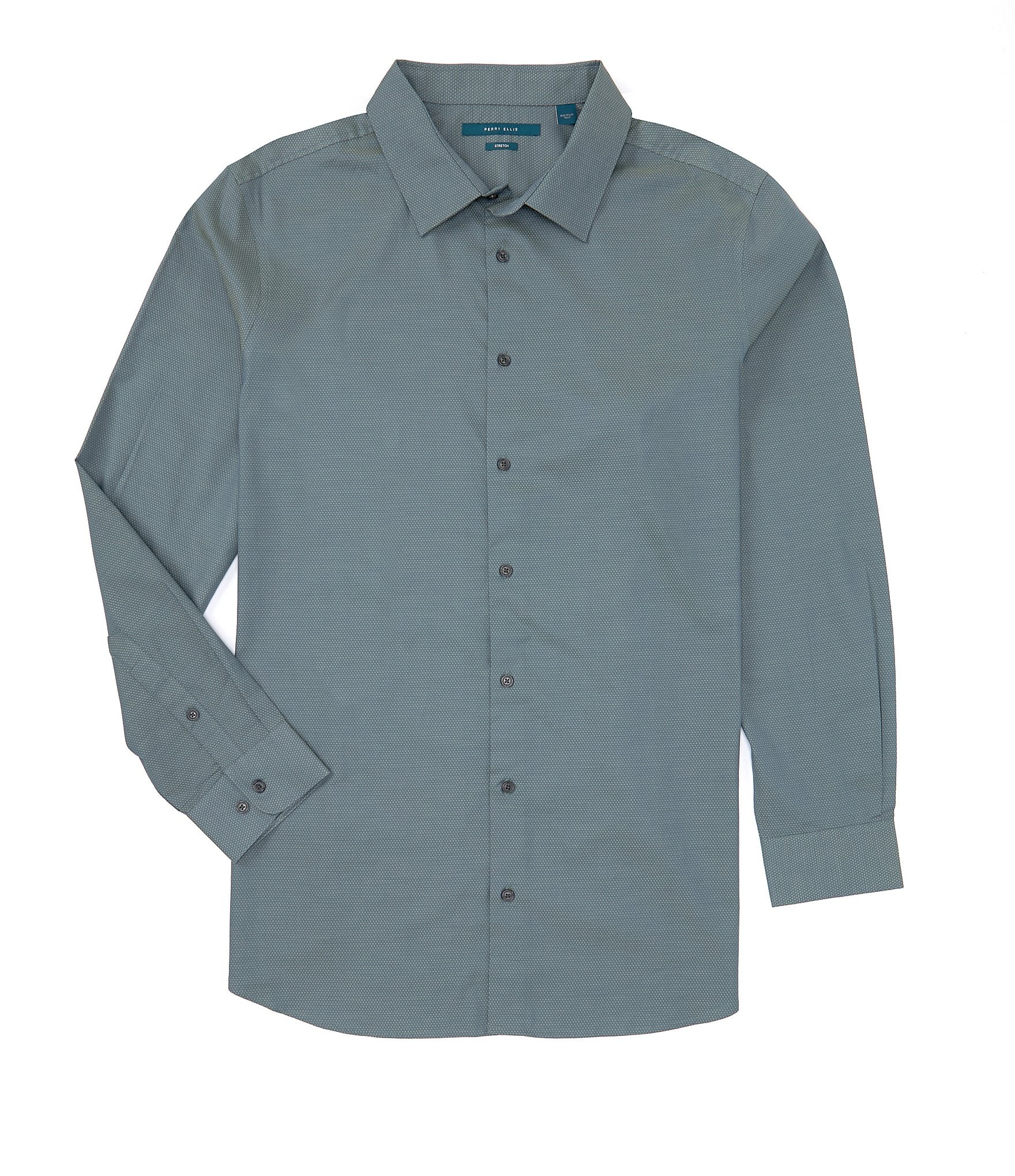 Perry Ellis Big & Tall Spill-Resistant Stretch Long Sleeve Woven Shirt ...
