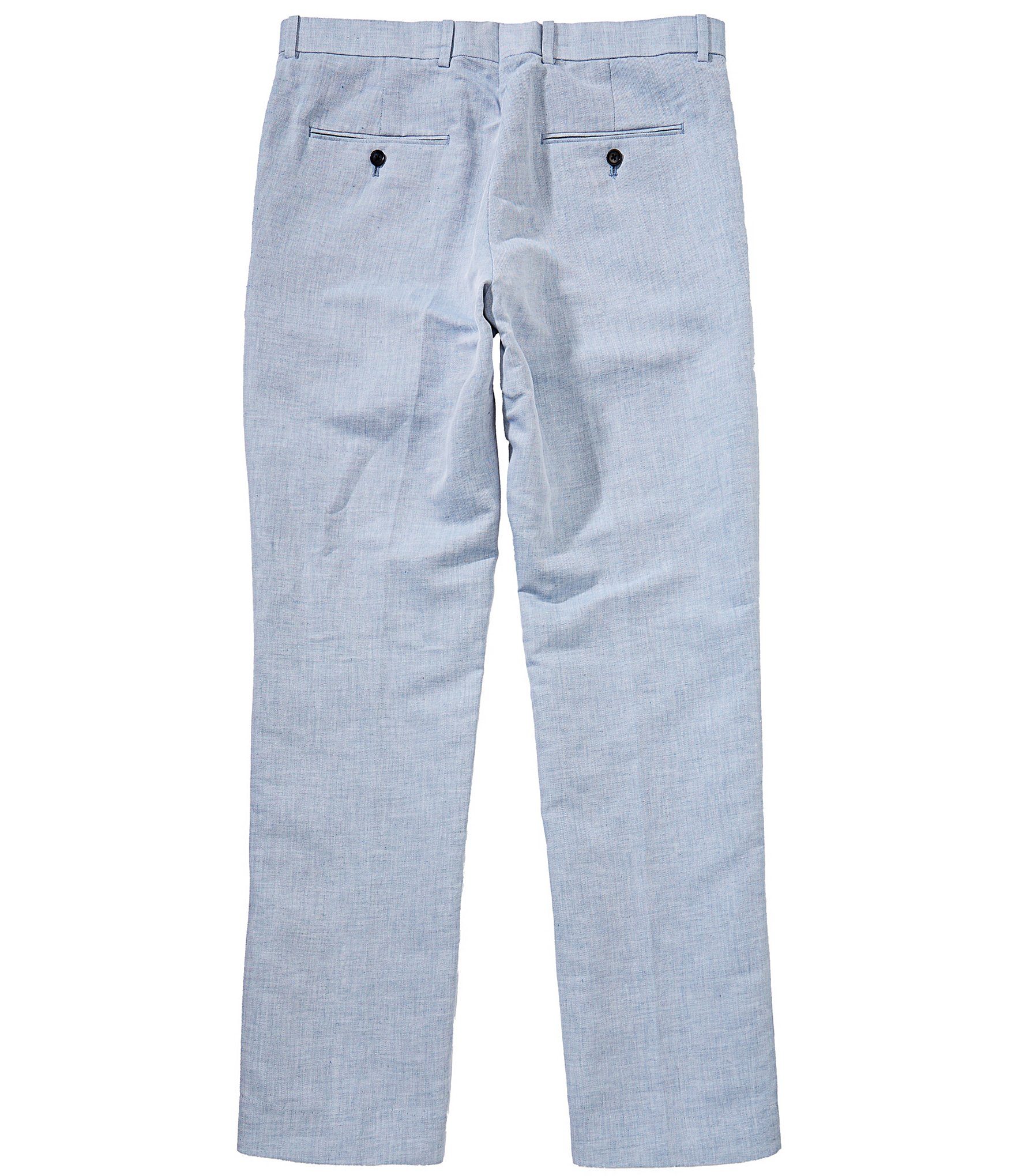 Perry Ellis Flat-Front Linen Pants