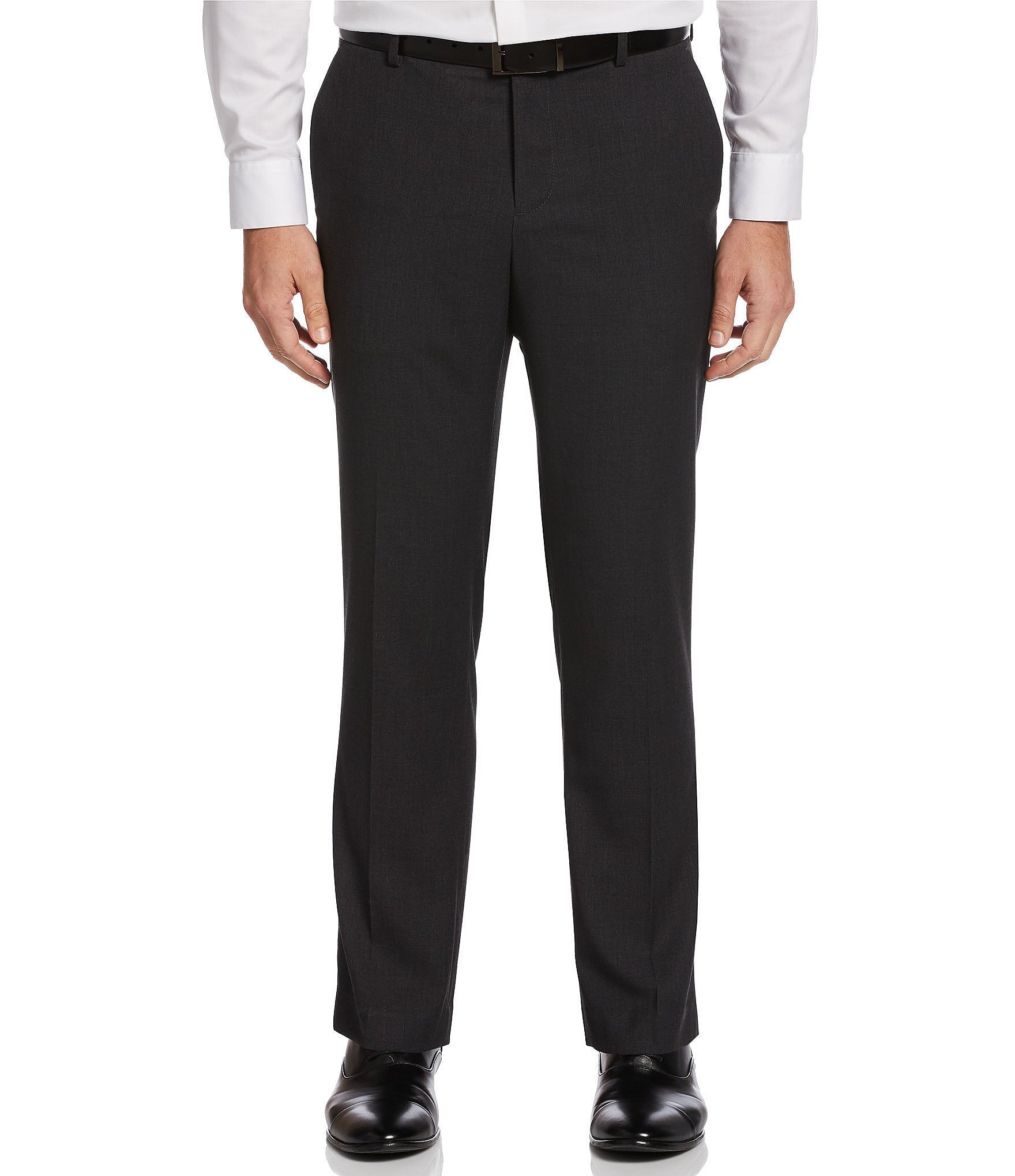 Perry Ellis Non-Iron Solid Stretch Suit Separates Flat-Front Dress ...