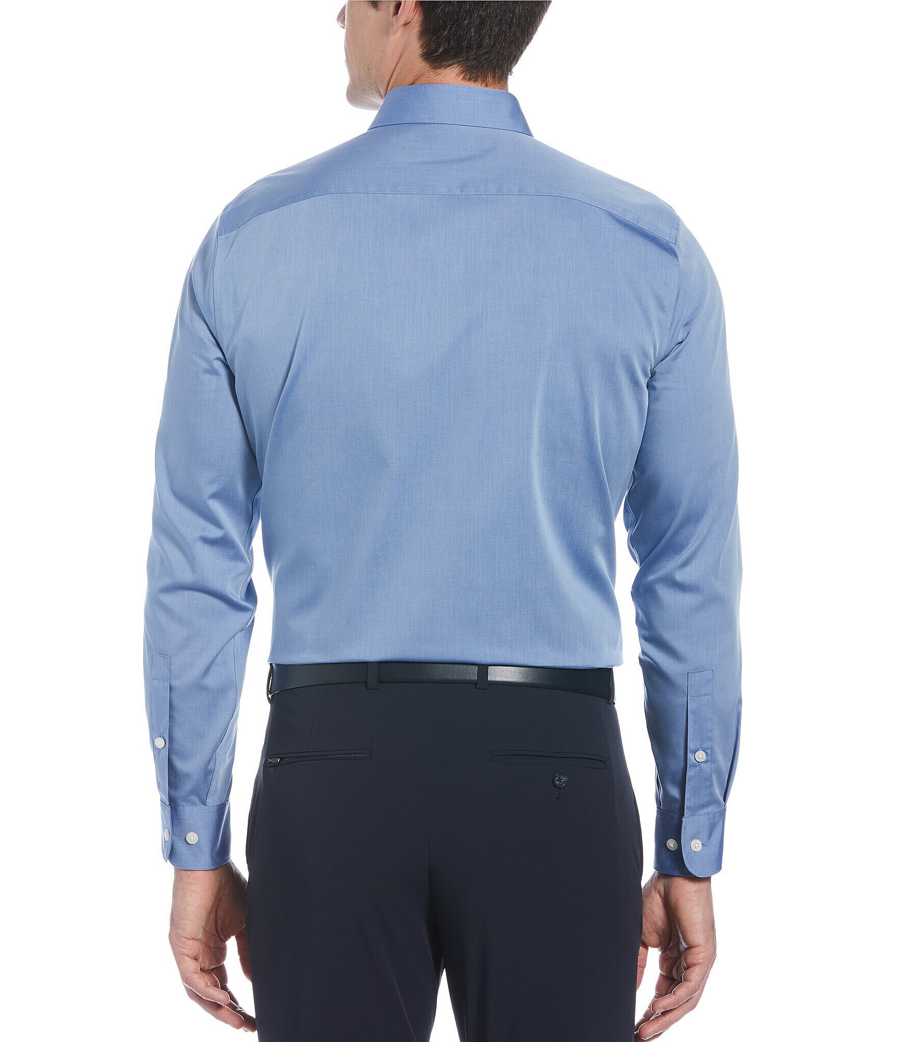 Perry Ellis Non-Iron Solid Long-Sleeve Twill Shirt