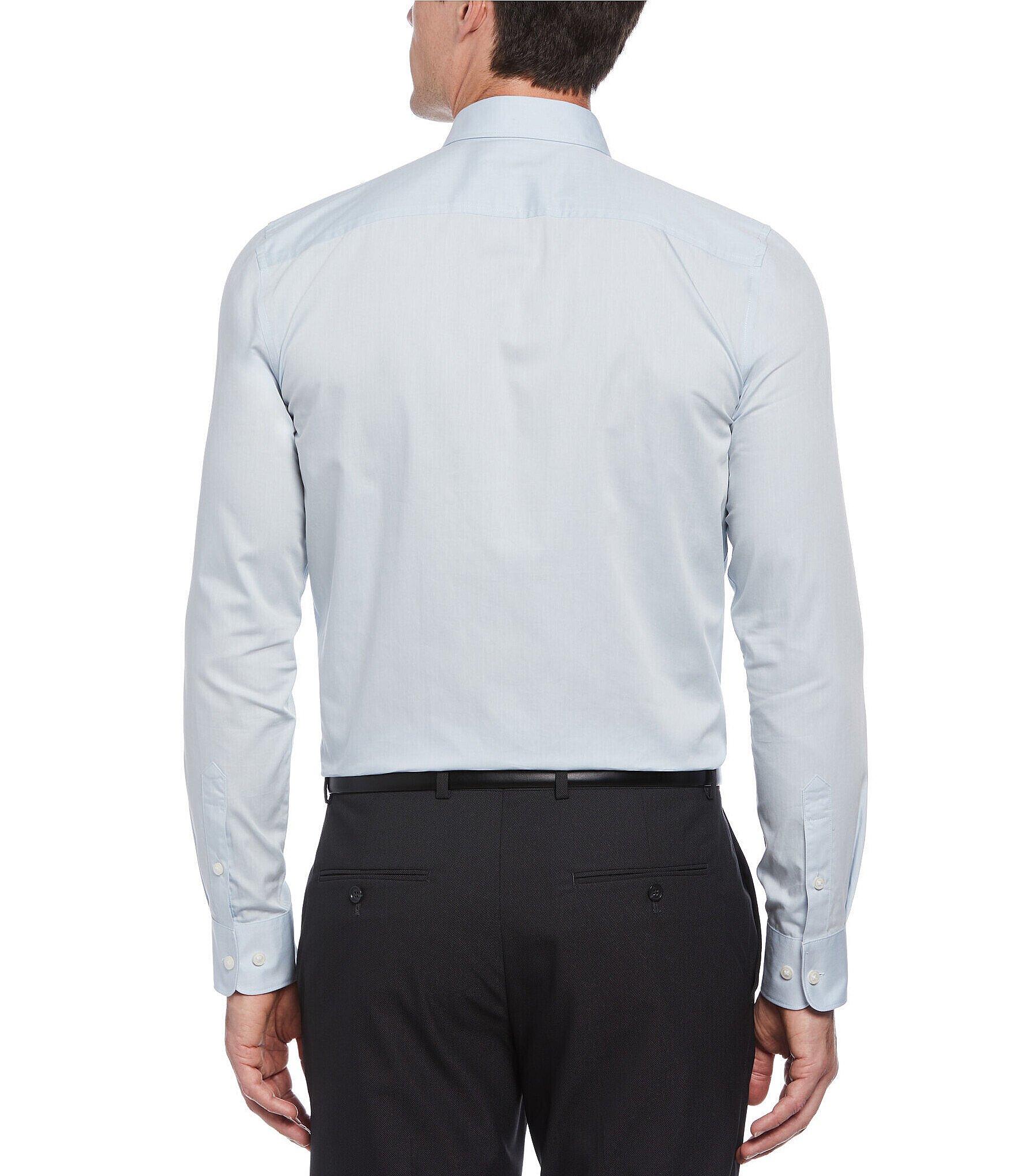 Perry Ellis Non-Iron Twill Long Sleeve Woven Shirt