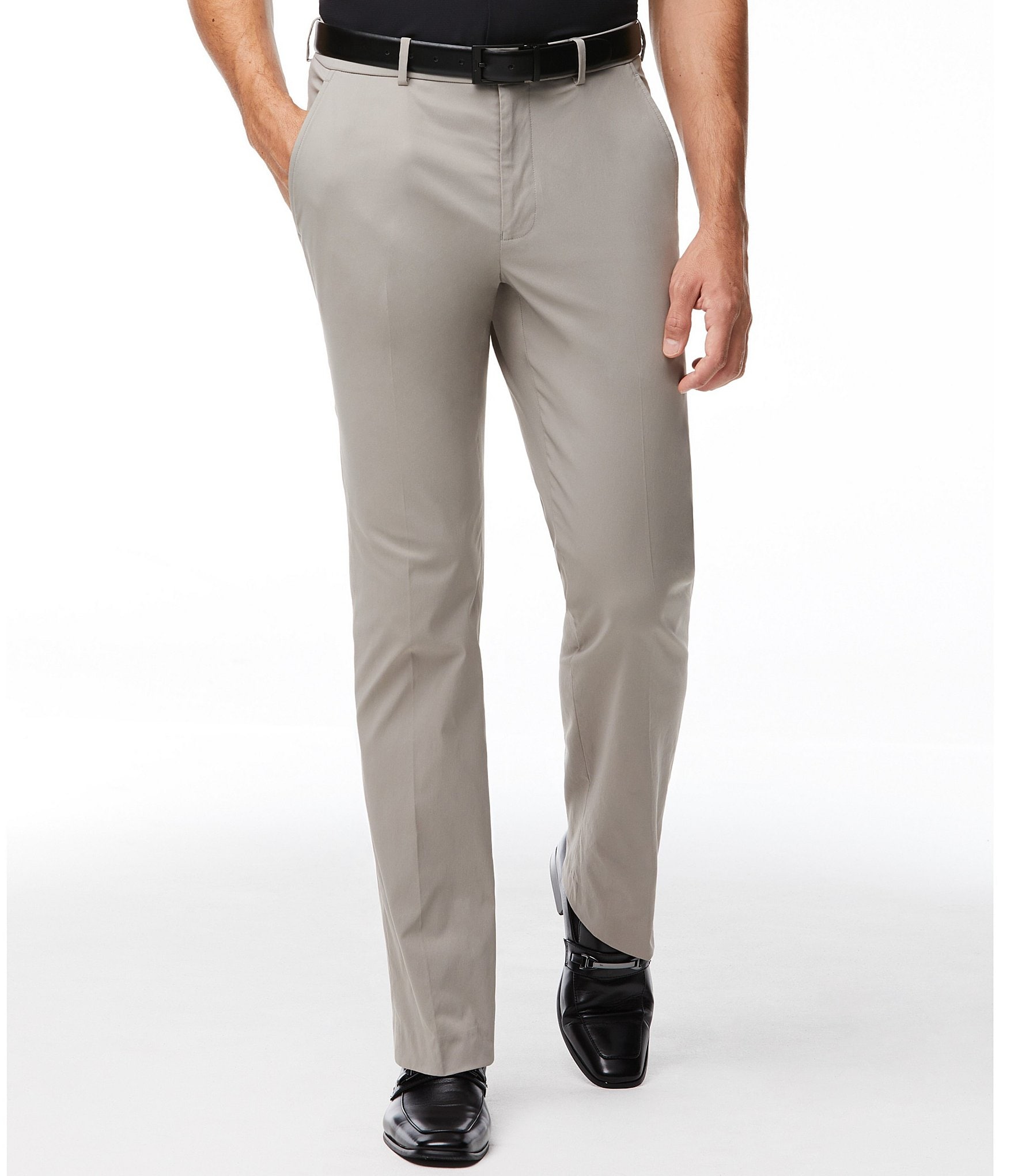 Perry Ellis Premium Stretch Modern Fit Flat Front Dress Pants