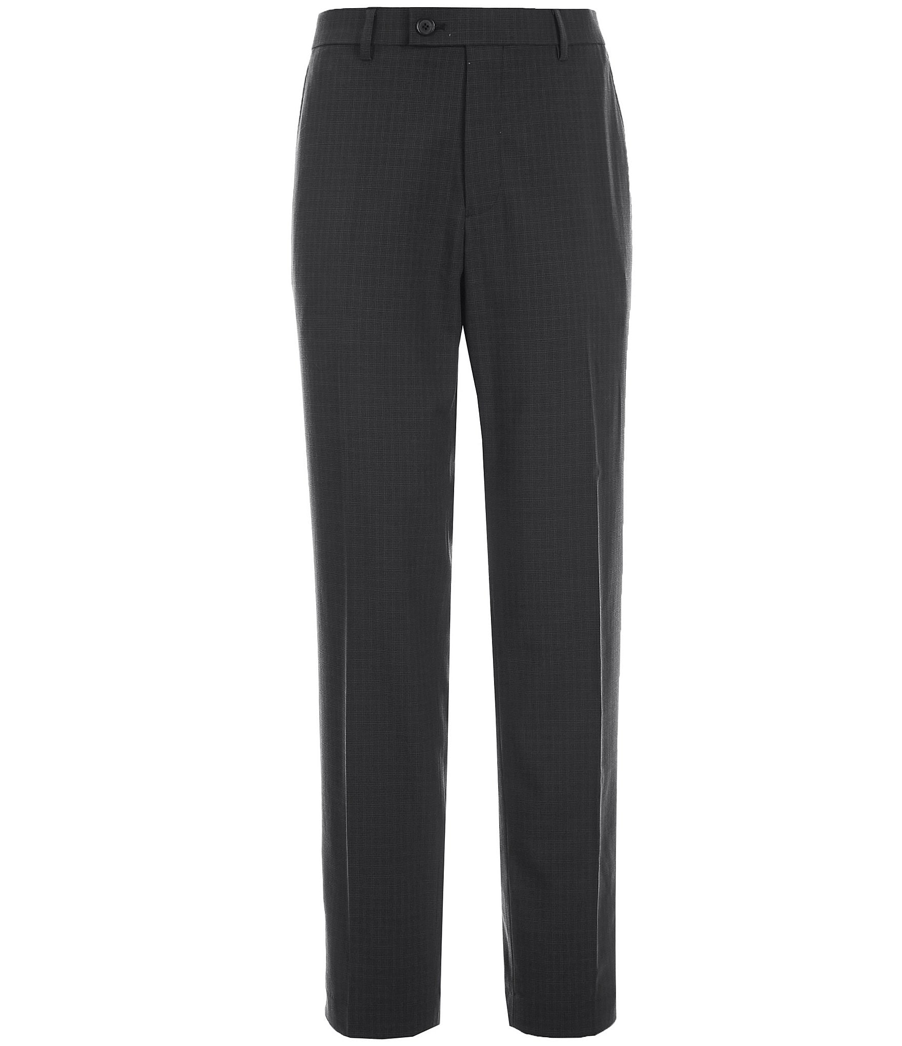 Perry Ellis Premium Tailored Flat Front Mini Double-Bar Pattern Dress Pants