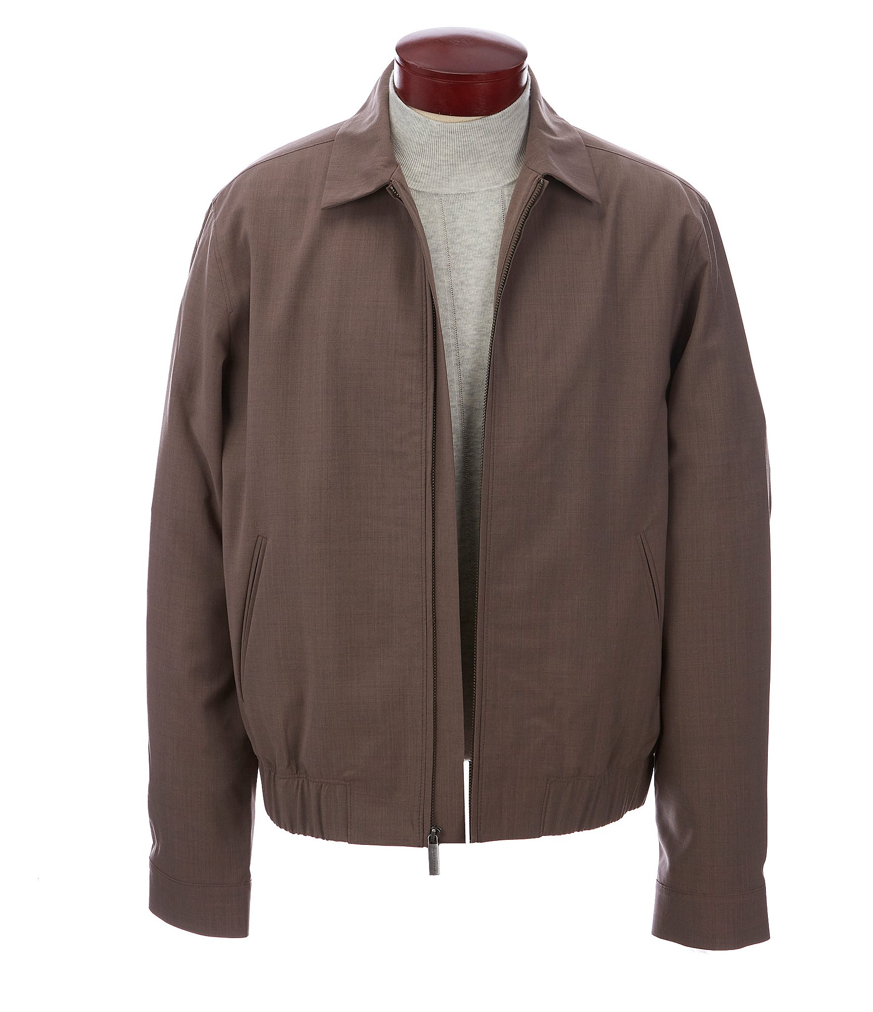 New $600 Mens PERRY ELLIS Full-Zip Lambskin Jacket Leather Coat Black Size  M | eBay