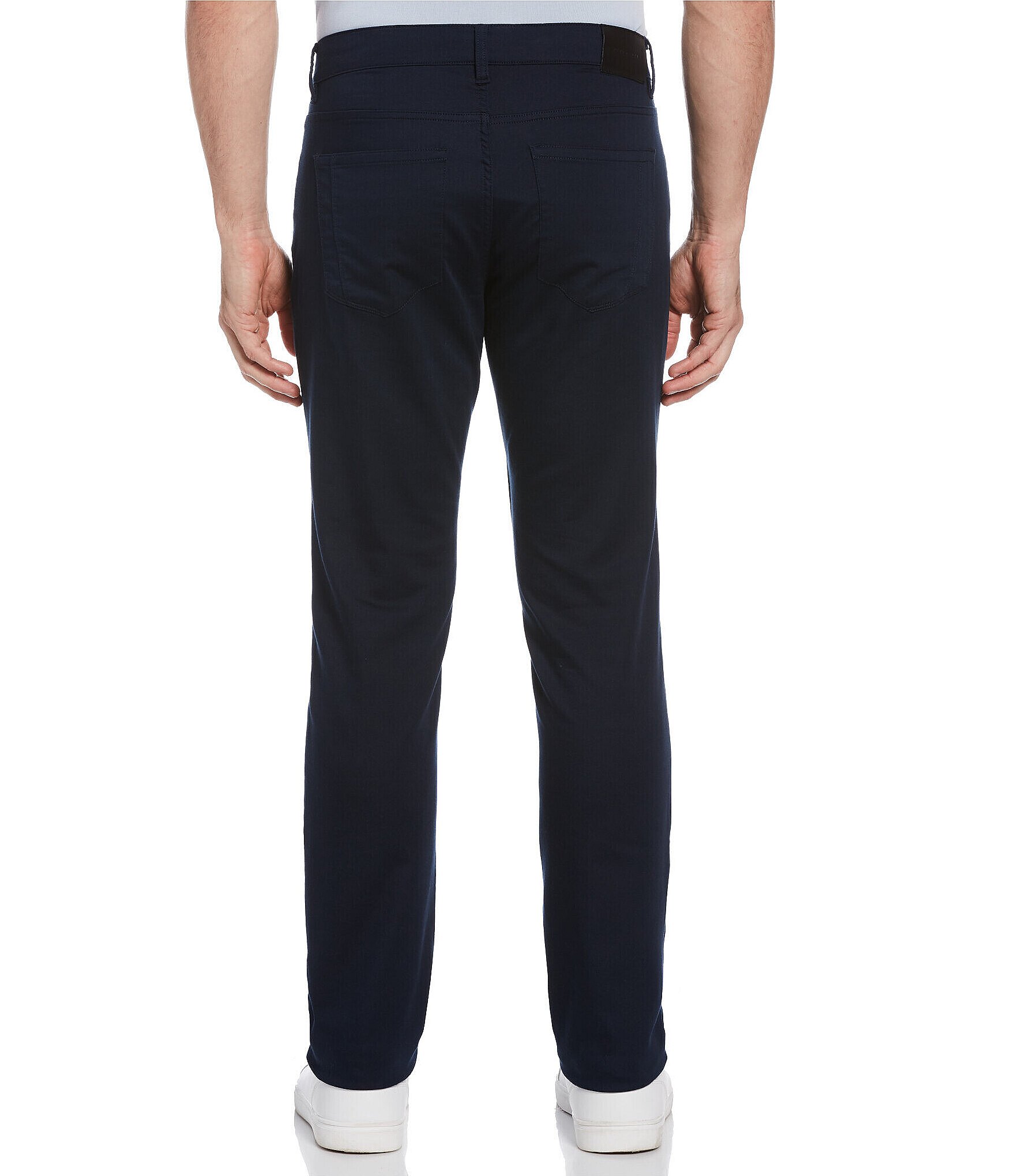 Perry Ellis Slim Fit Flat Front 5-Pocket Stretch Pants