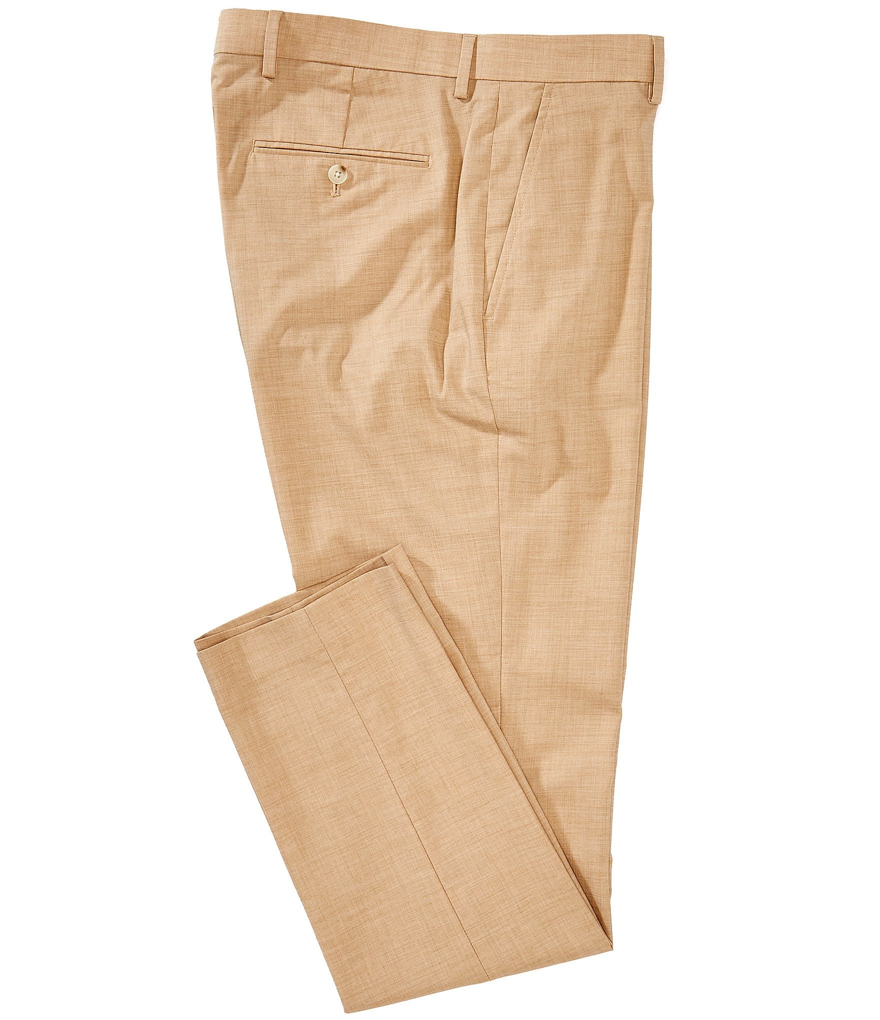 Perry Ellis Slim Fit Flat Front Tropical Pants | Dillard's