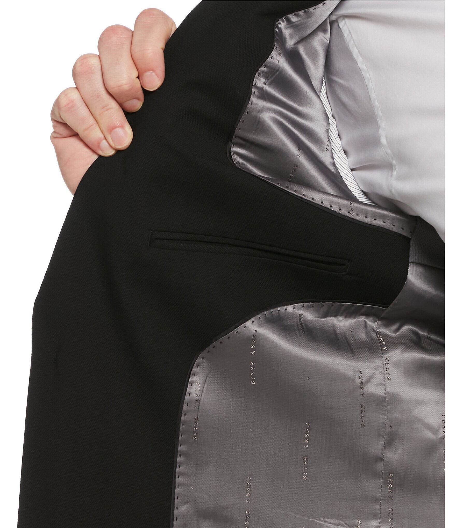 Perry Ellis Slim-Fit Performance Stretch Dobby Louis Suit Separates Jacket