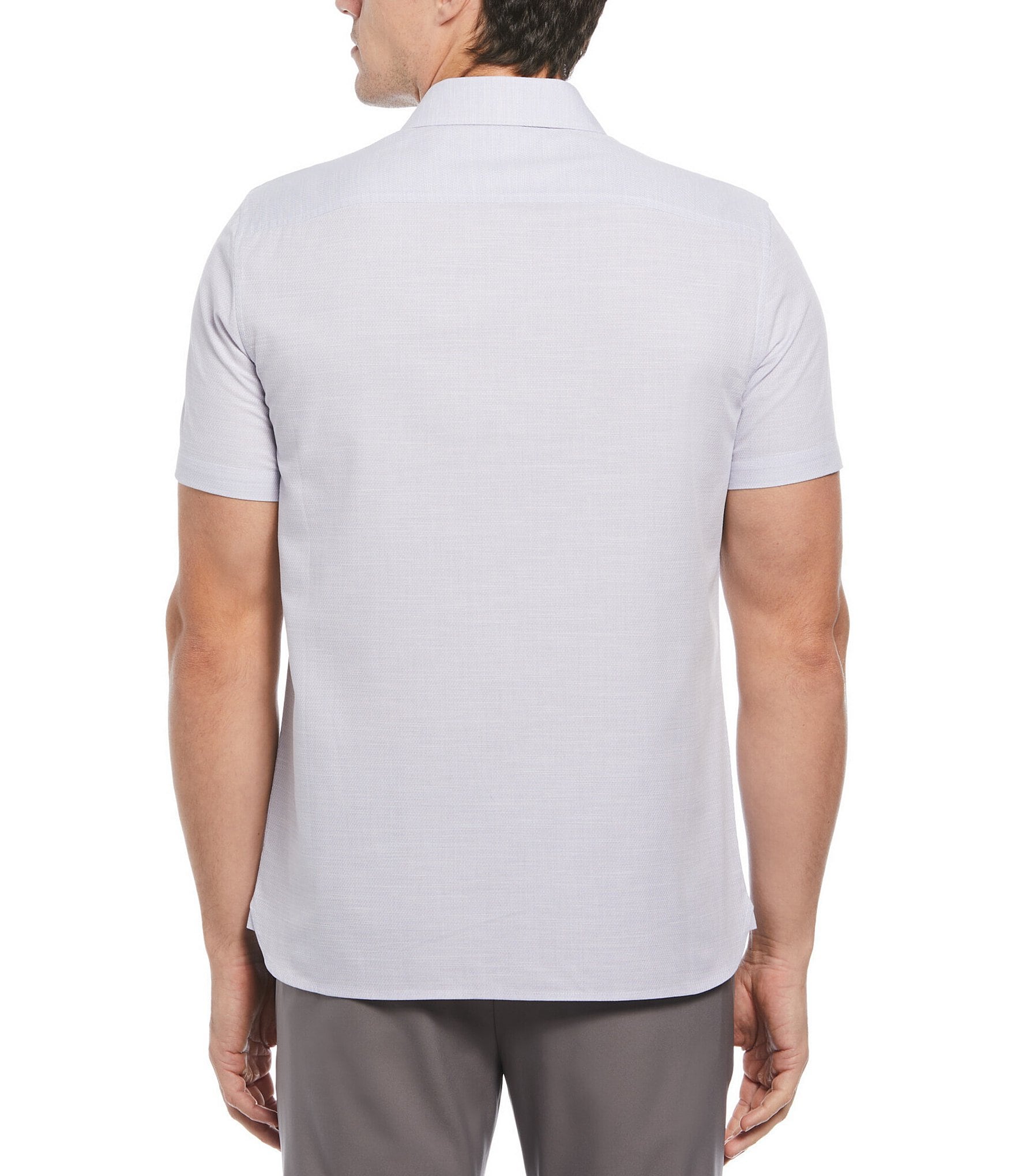 Perry Ellis Solid Dobby Short Sleeve Woven Shirt