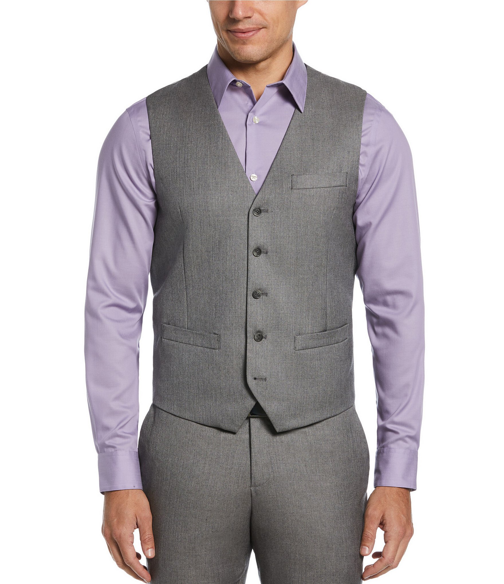 grijs kant toenemen Perry Ellis Solid Suit Separates Vest | Dillard's