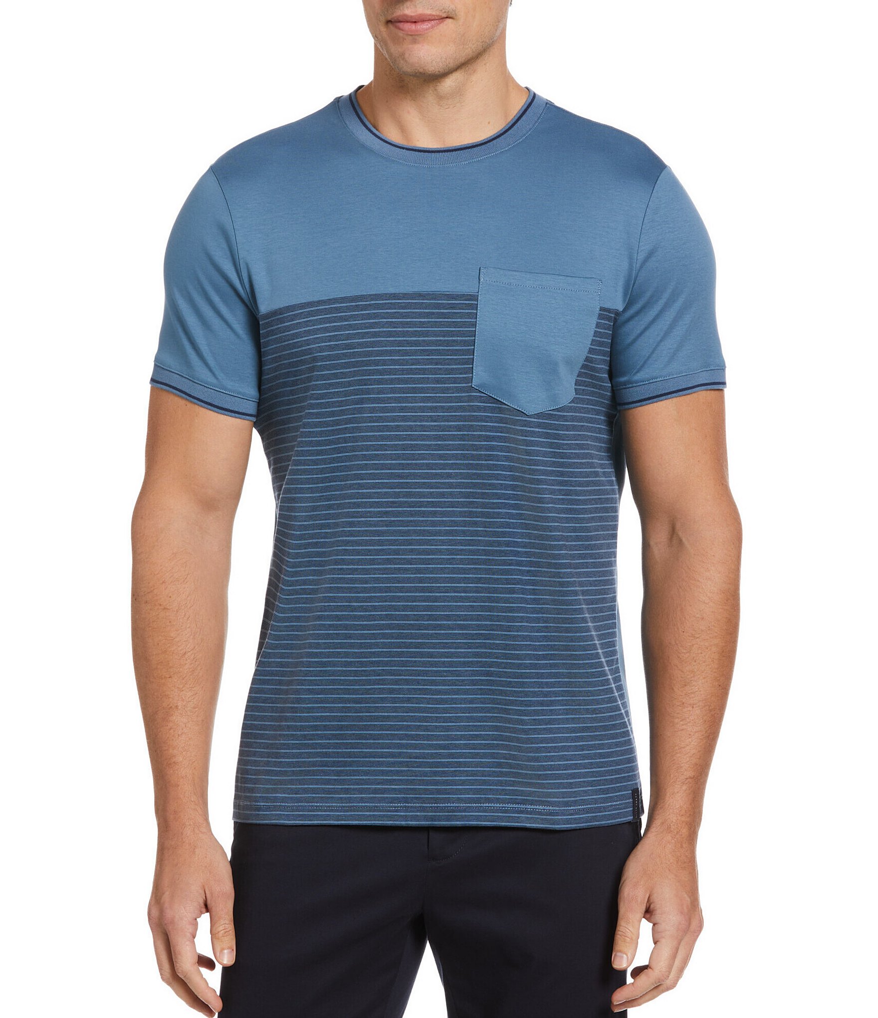 Perry Ellis Stripe Short Sleeve T-Shirt | Dillard's