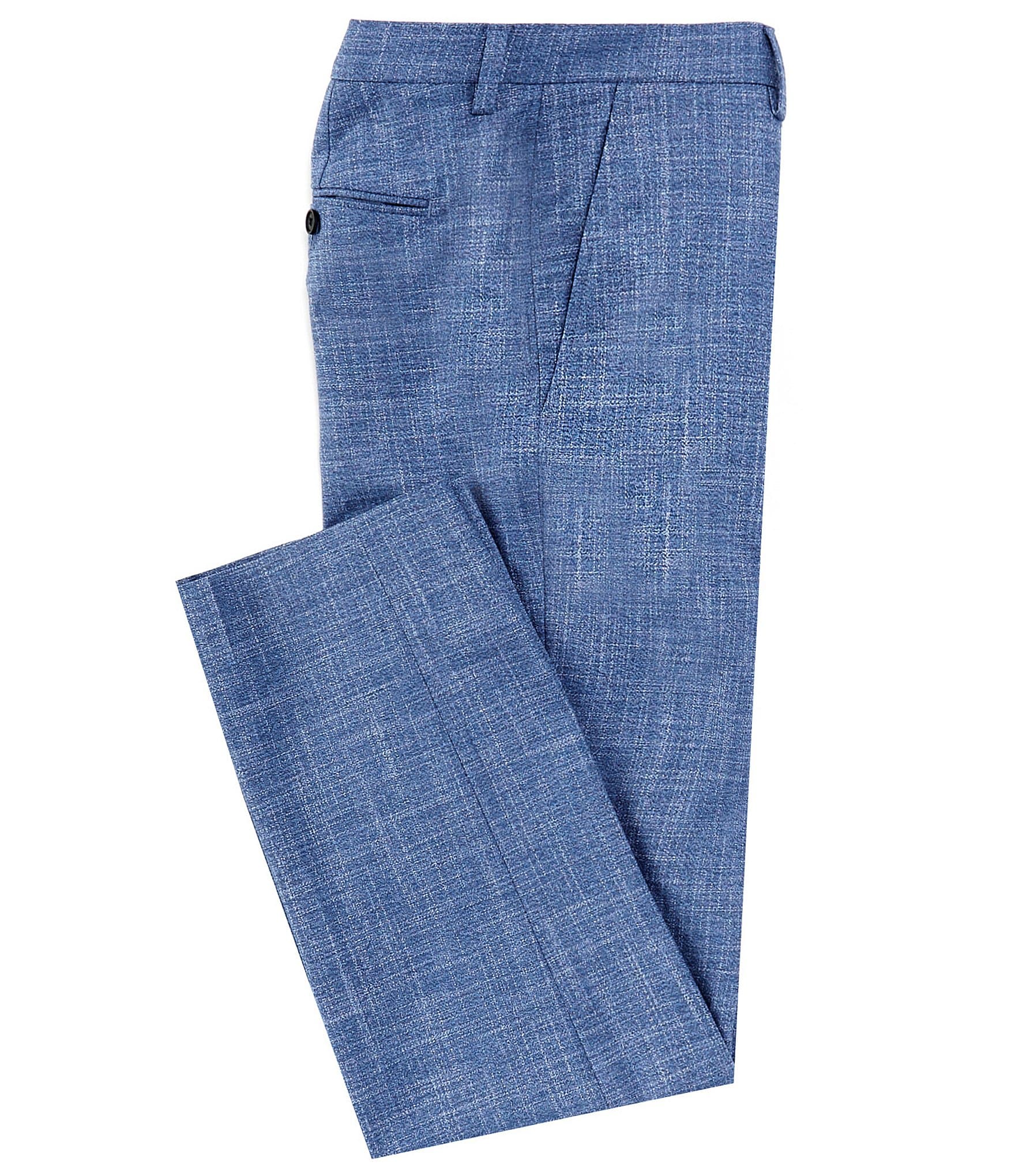 Gray blazer + striped tie + flower lapel + maroon pocket square + monk  strap shoes | Mens outfits, Mens fashion suits, Blue pants men