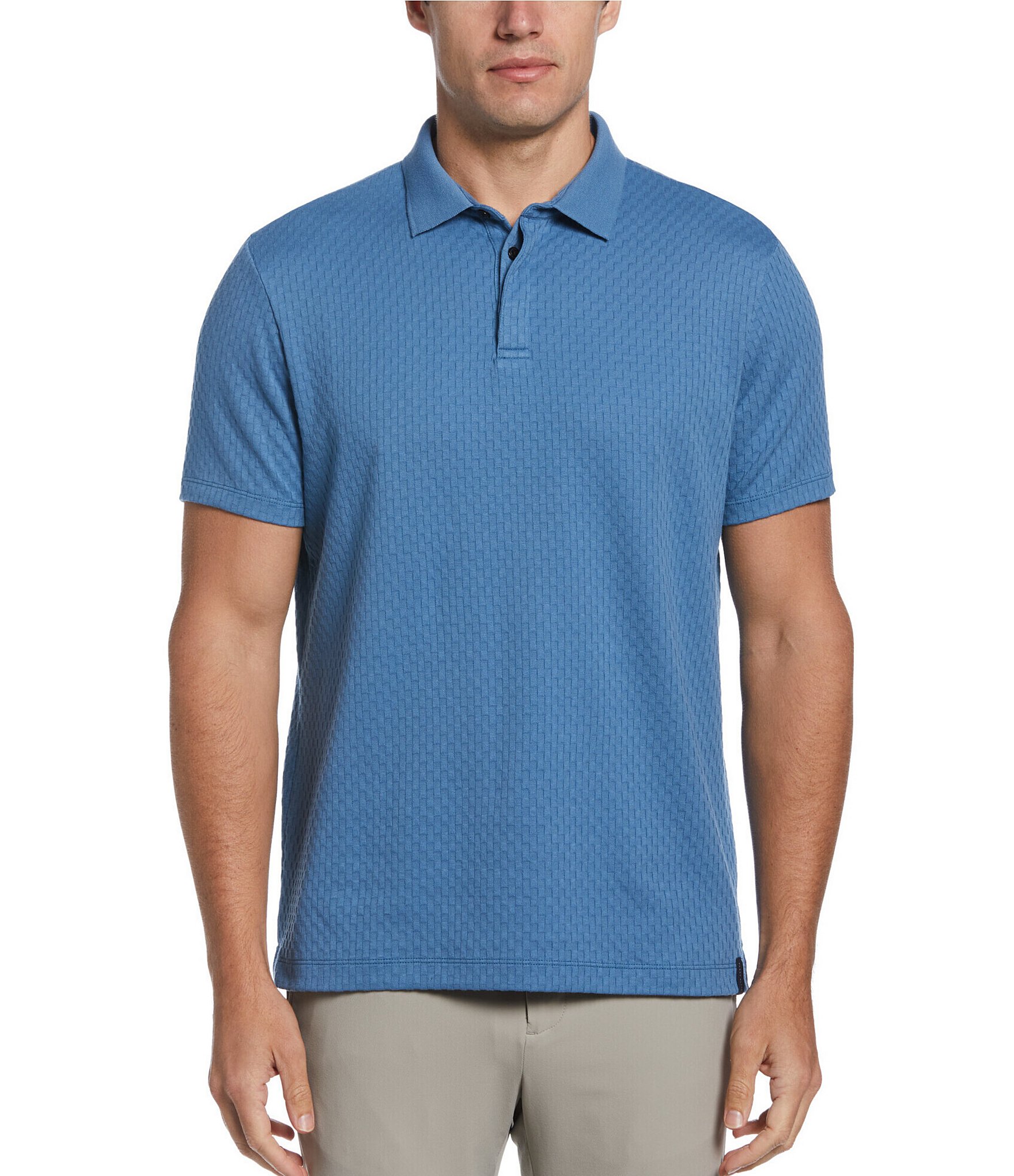 Perry Ellis Textured Short Sleeve Polo Shirt | Dillard's