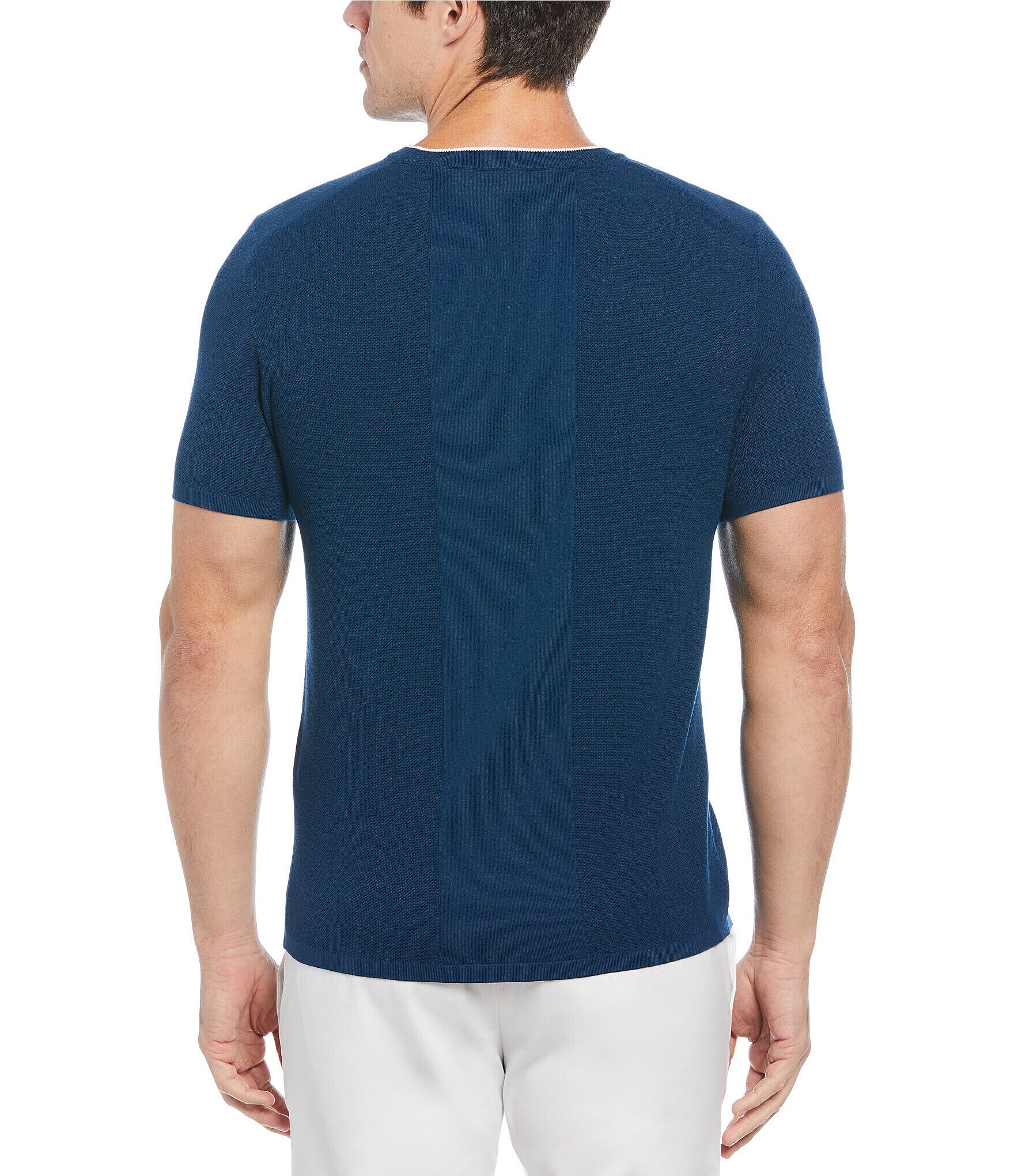 Perry Ellis Textured Short Sleeve Sweater