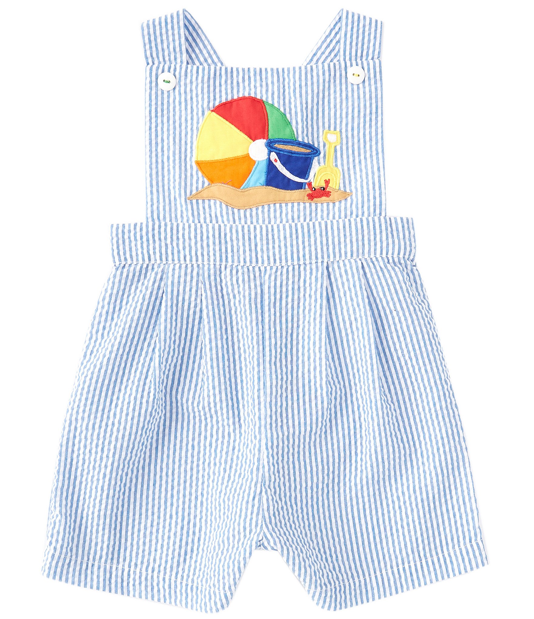 Petit Ami Baby Boys 12 24 Months Sleeveless Beach Ball Shortalls