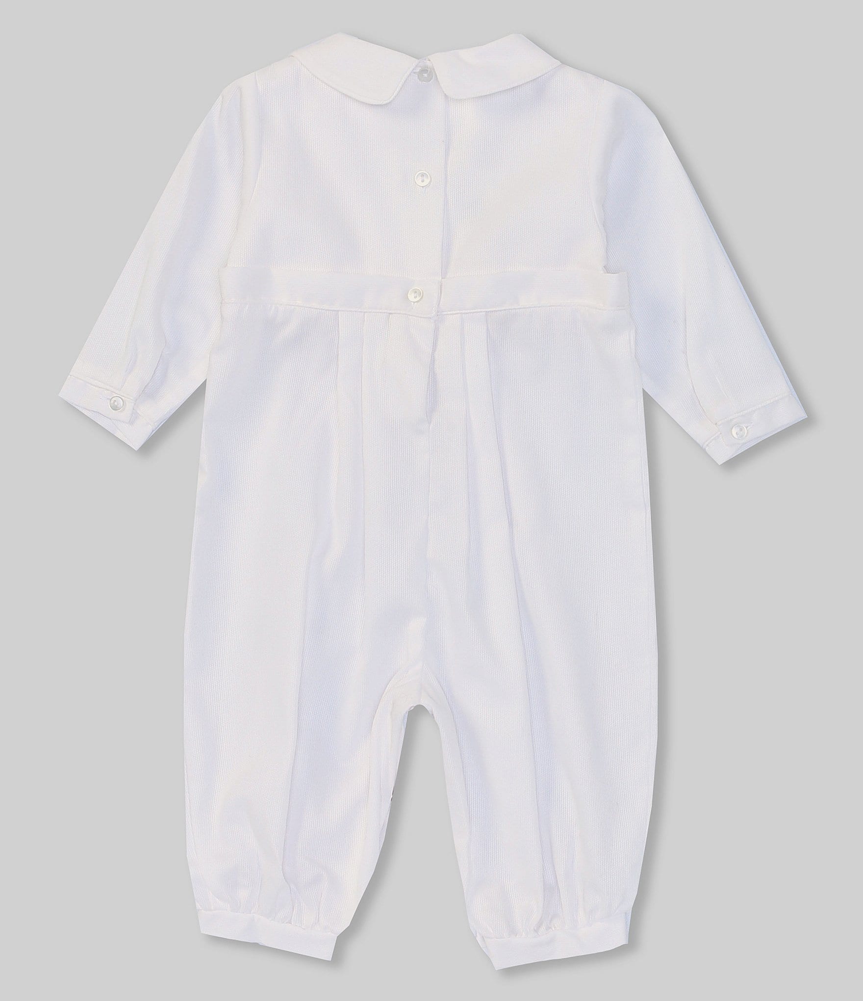 Petit Ami Baby 3-24 Months Christening Pintuck Coverall & Bonnet