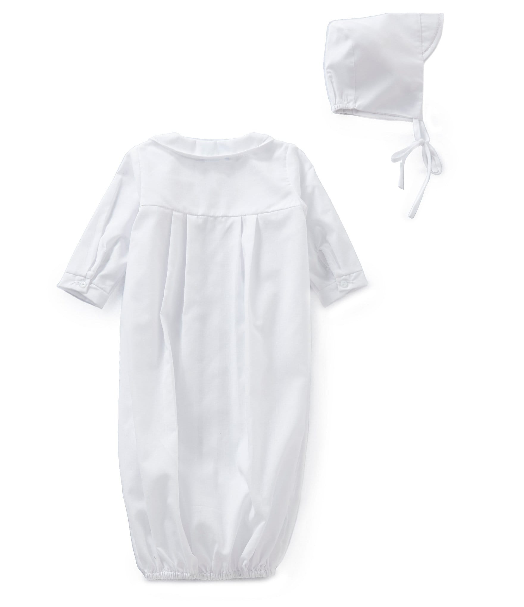 Petit Ami Baby Newborn Smocked Gown & Hat Set