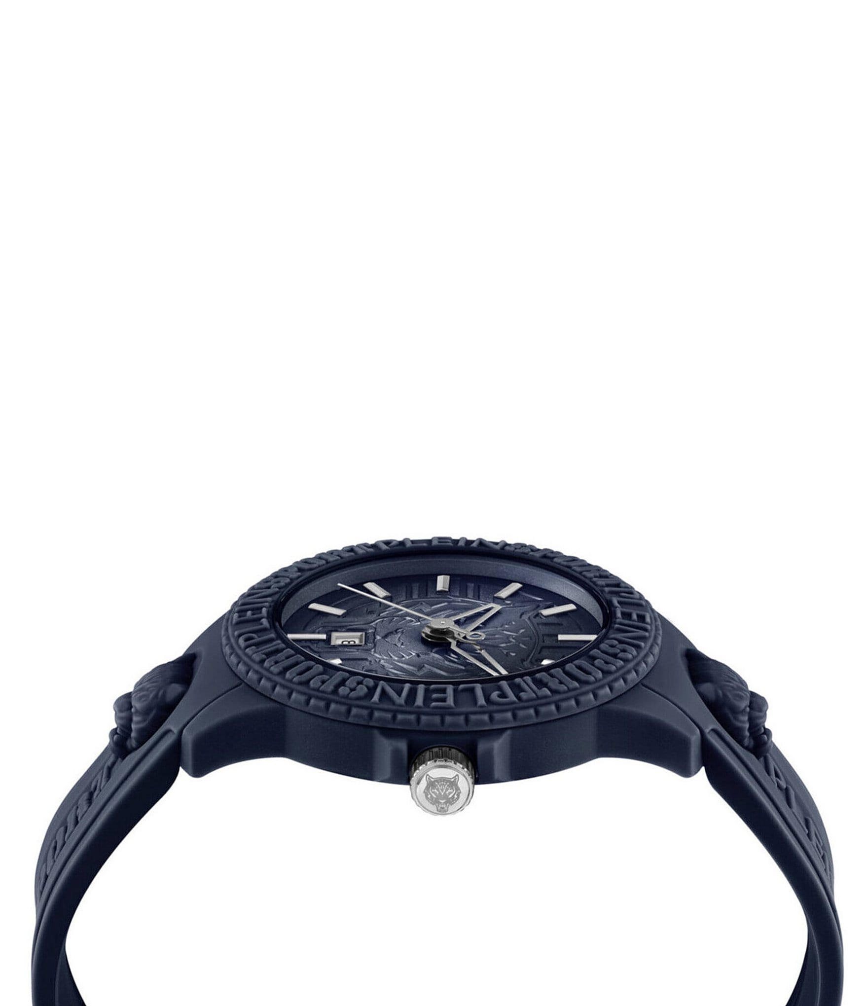 Philipp Plein Fearless Men's Blue Silicone Strap Quartz Chronograph Watch