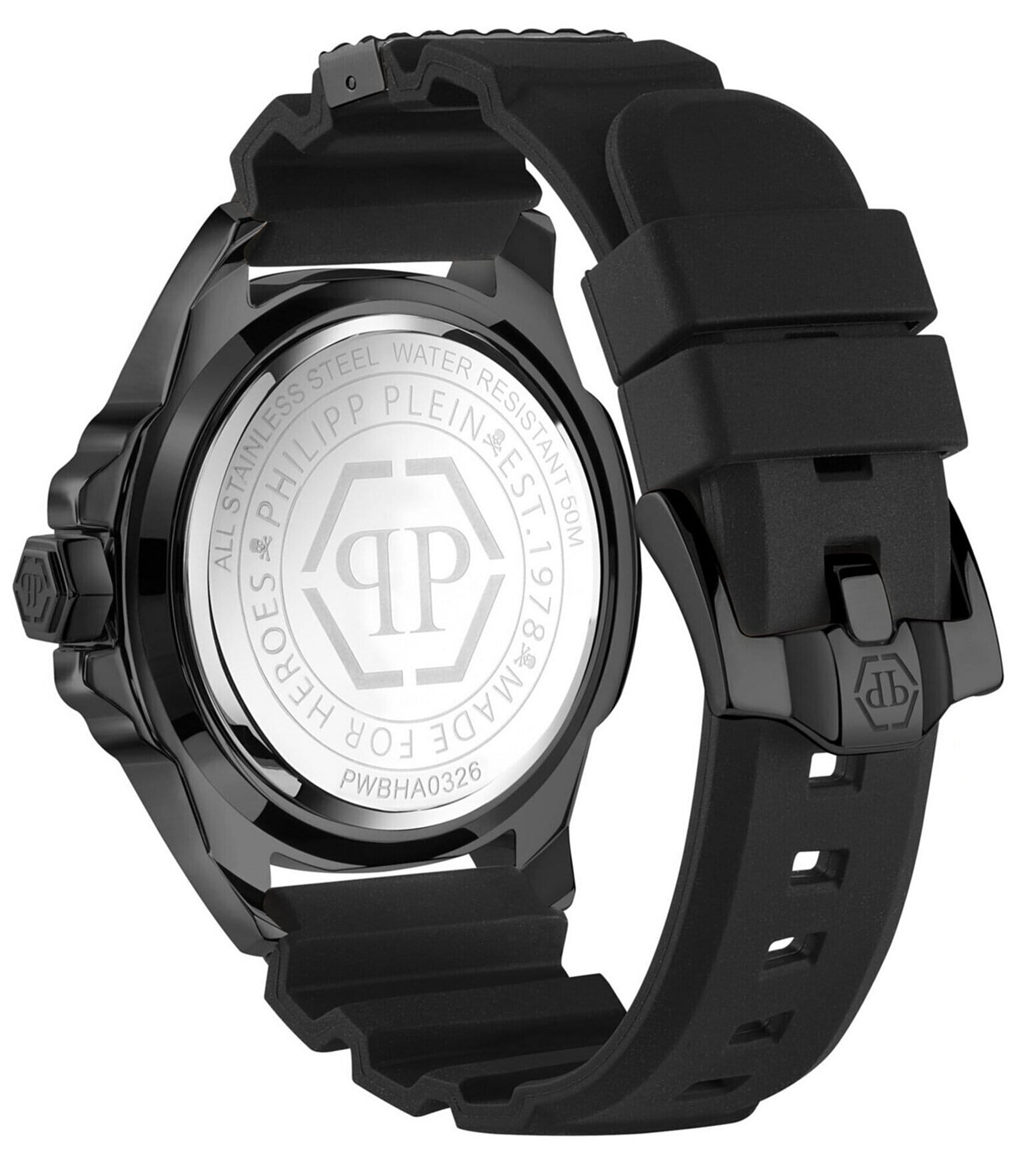 Philipp Plein Men's Plein Majesty Analog Silicone Strap Watch