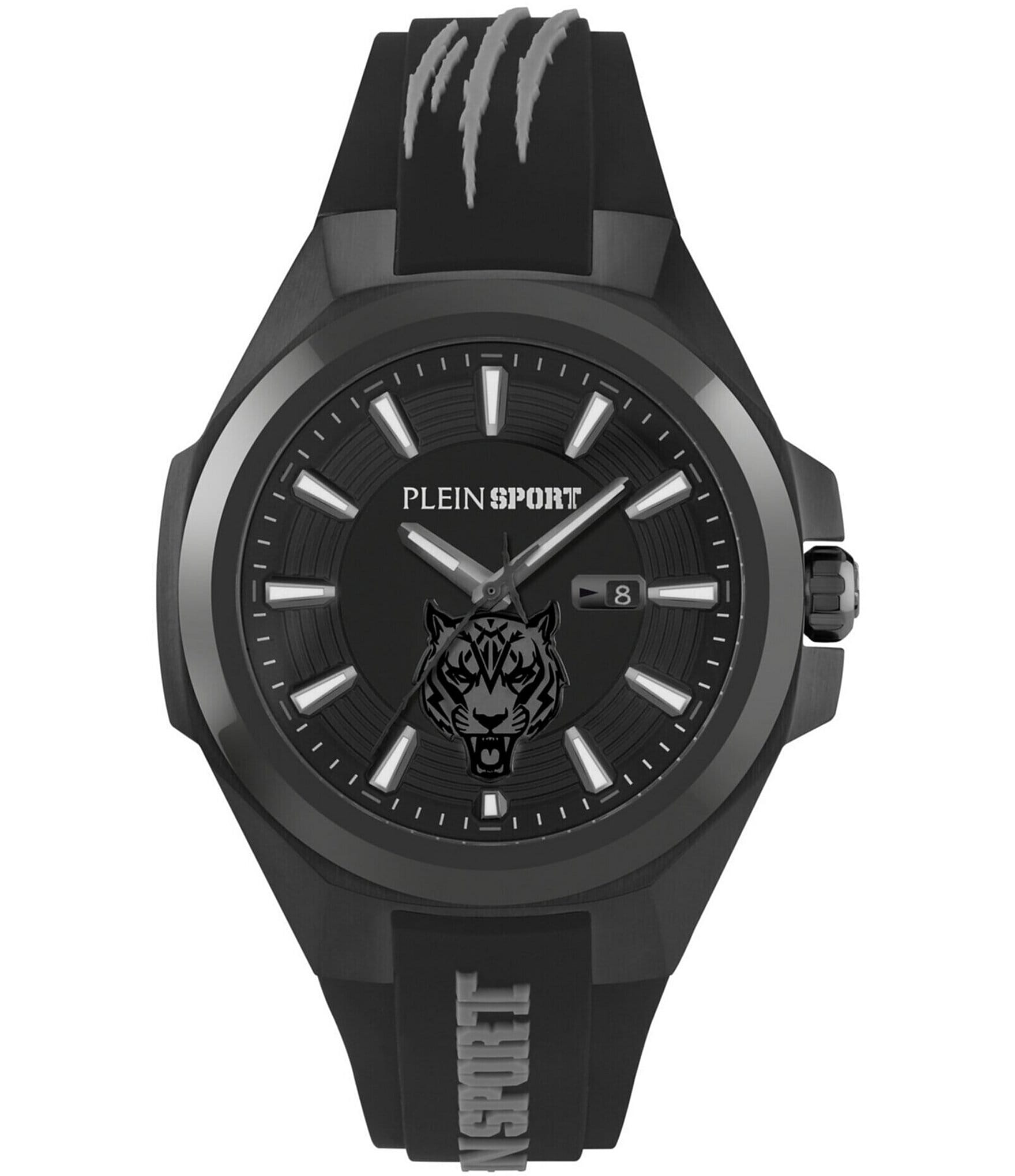 Philipp Plein Men's Tigermaster Analog Silicone Strap Watch