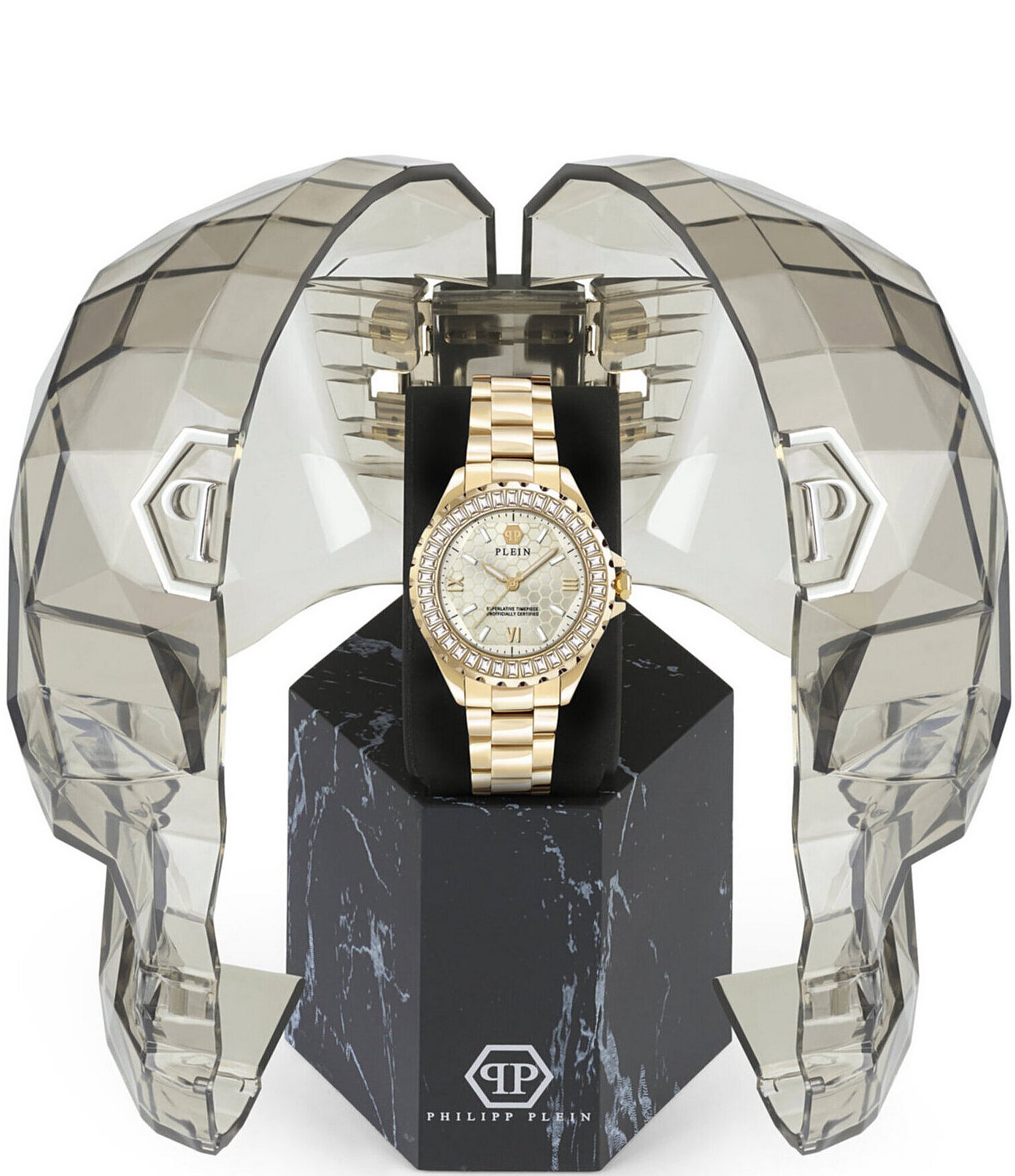 Philipp Plein Women's Heaven Analog Gold Tone Stainless Steel Bracelet Watch