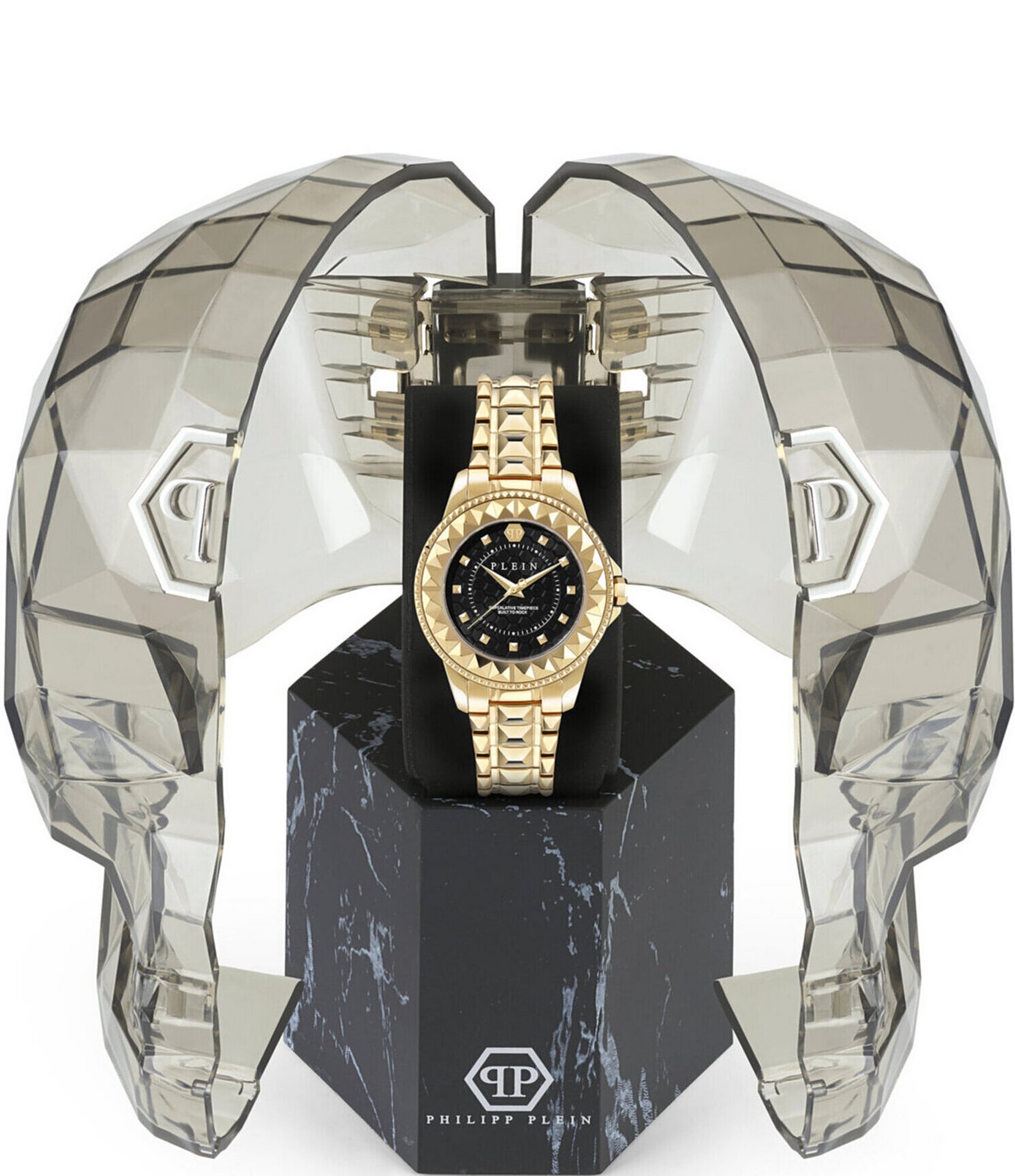 Philipp Plein Women's Lady Rock Analog Gold Tone Stainless Steel Bracelet Watch