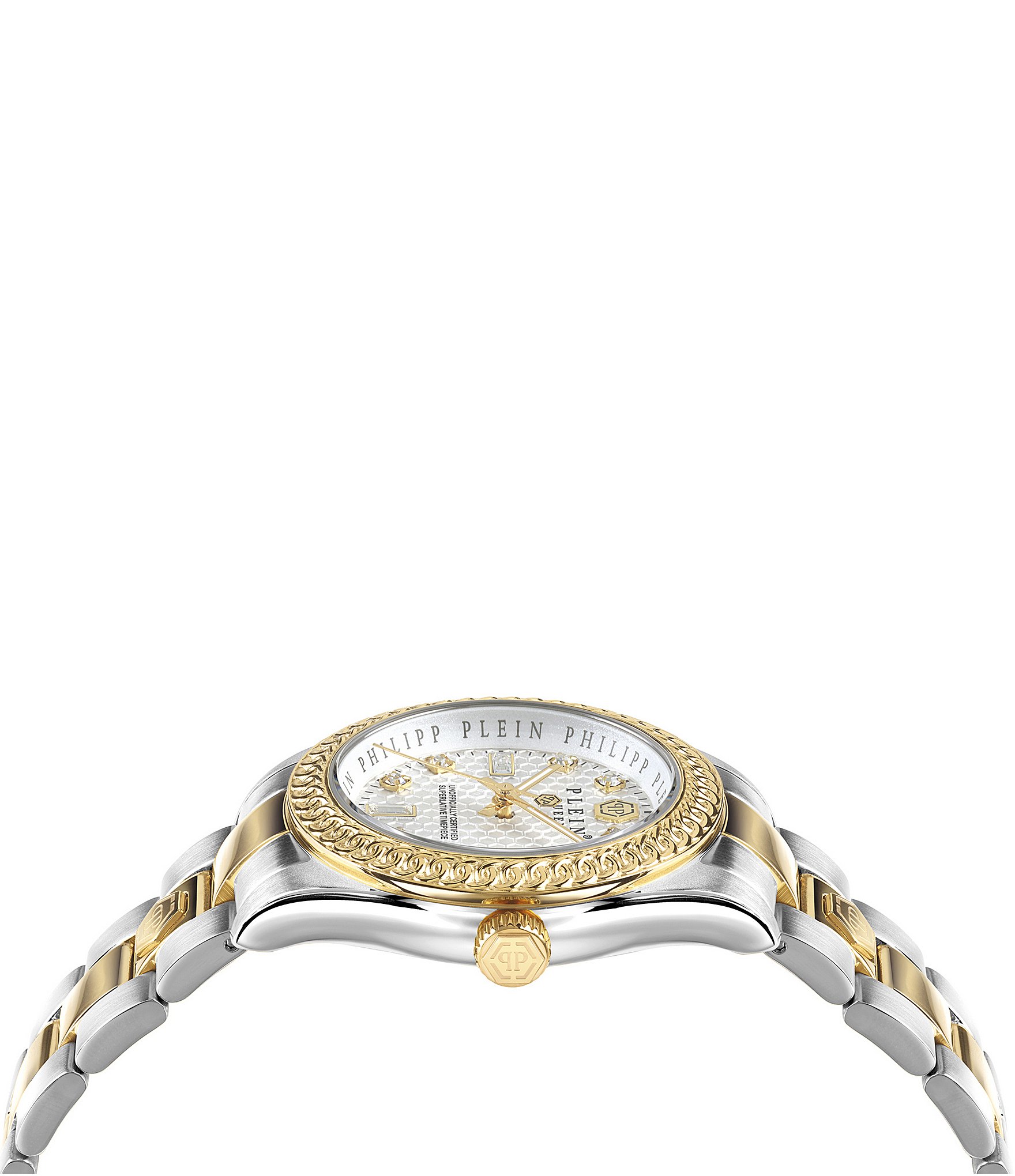 Philipp Plein Women's Queen Quartz Analog Two Tone Stainless Steel Bracelet Watch