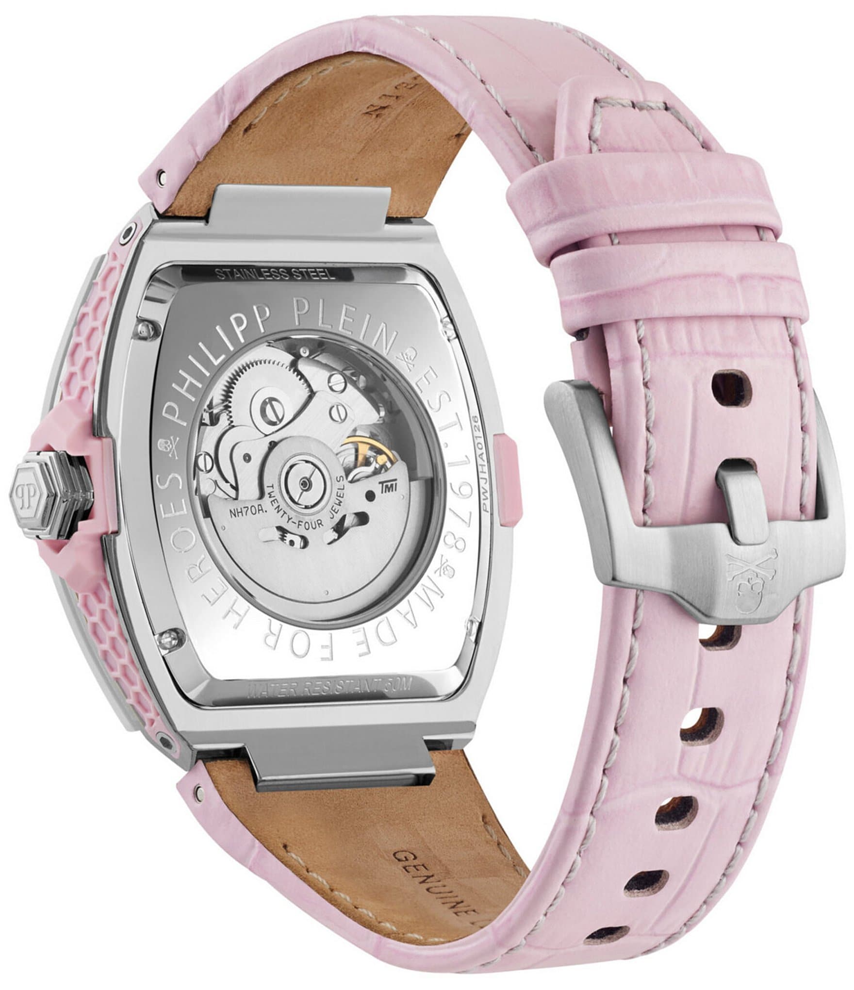 Philipp Plein Women's The Keleton 2.0 Automatic Leather Strap Watch