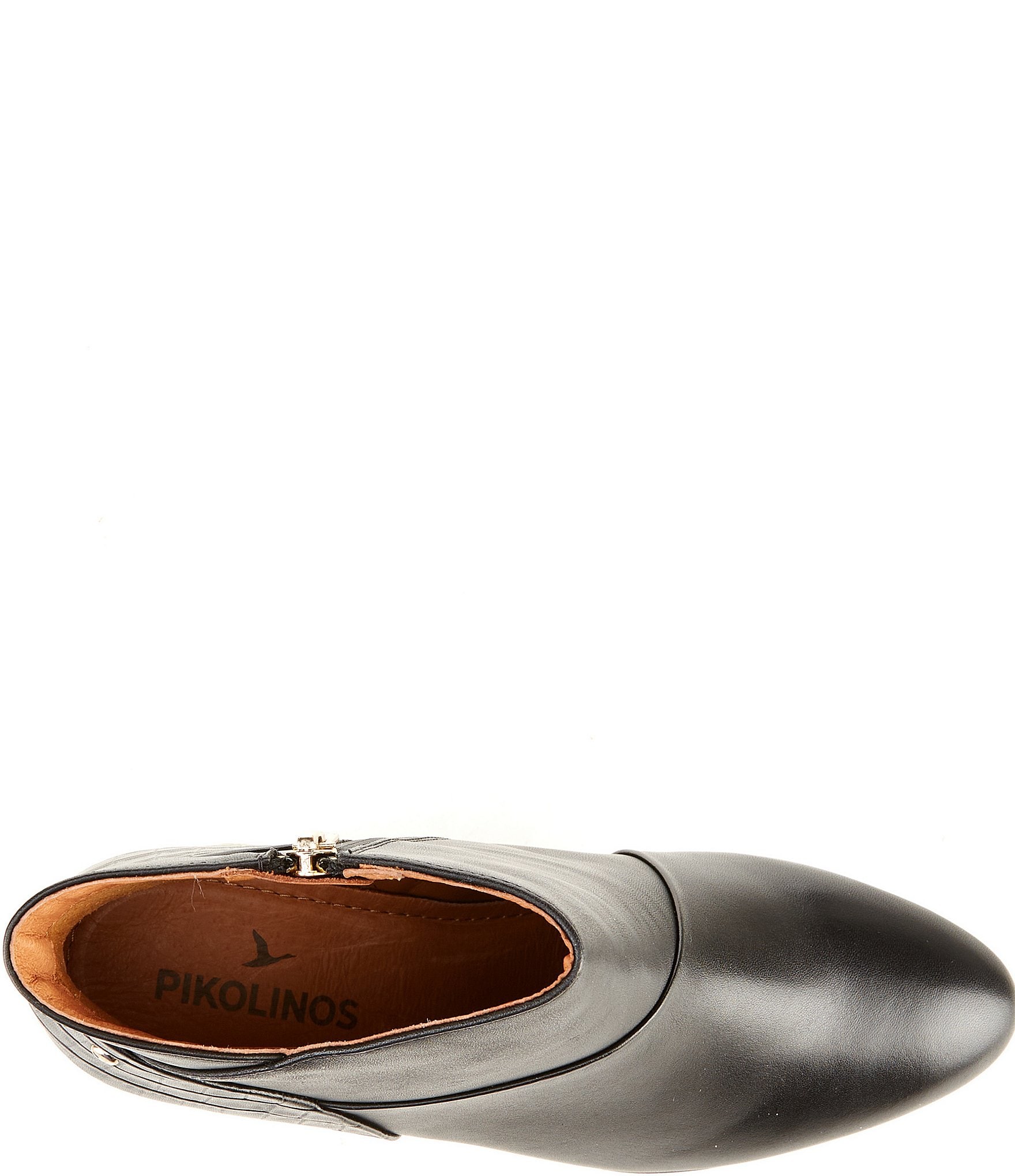 Pikolinos Calafat Leather Croco Embossed Leather Booties