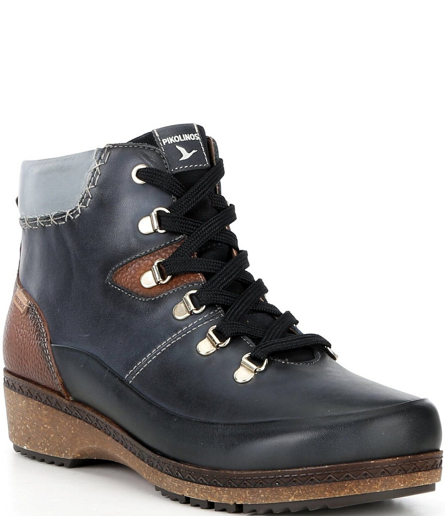 Pikolinos Granada Leather Lace Up Booties