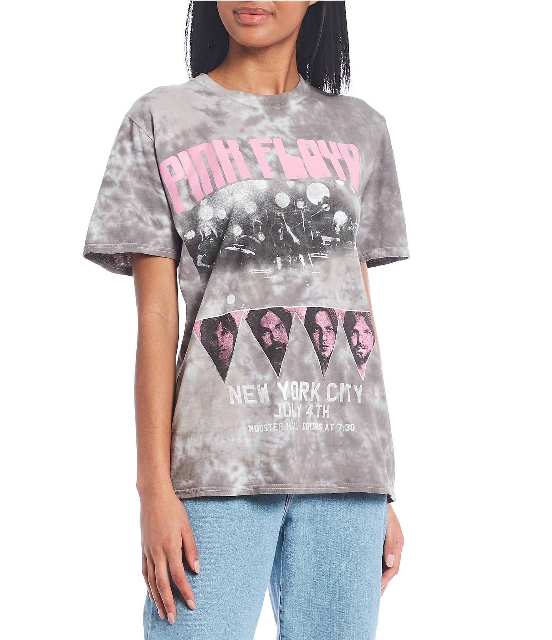 Pink Floyd NYC Bleach Splatter Graphic T-Shirt | Dillard's