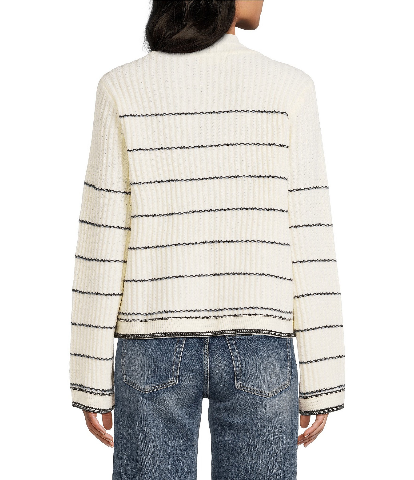 Pink Robin Striped Long Sleeve Sweater