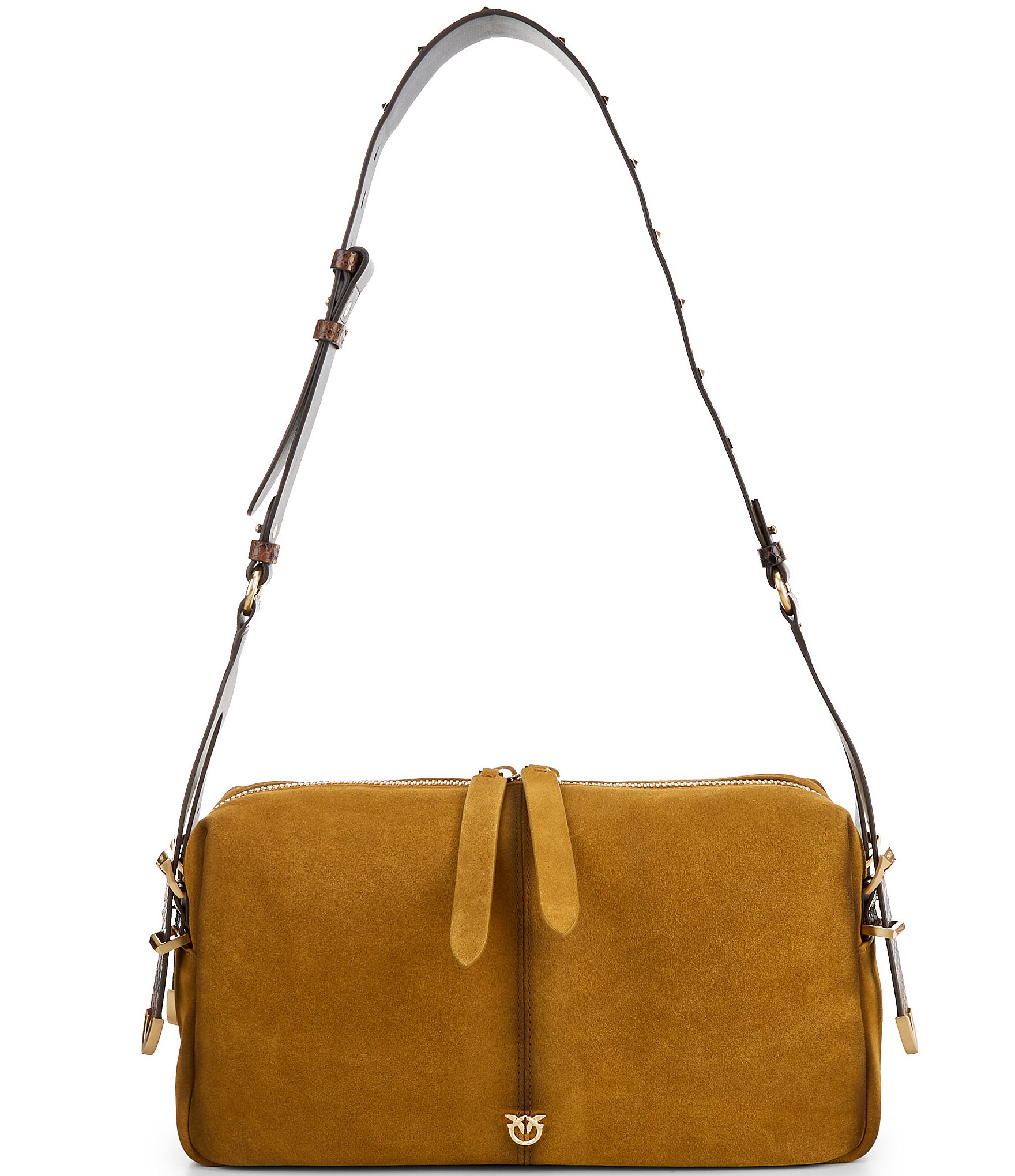 PINKO Classic 24 Suede Shoulder Bag