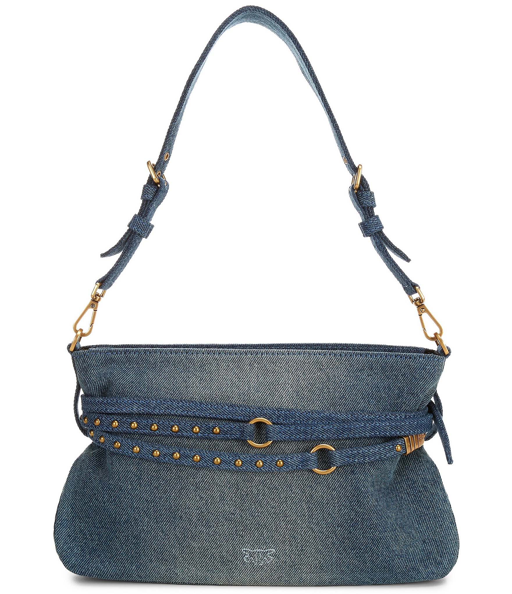 PINKO Denim Mini Belt Shoulder Bag