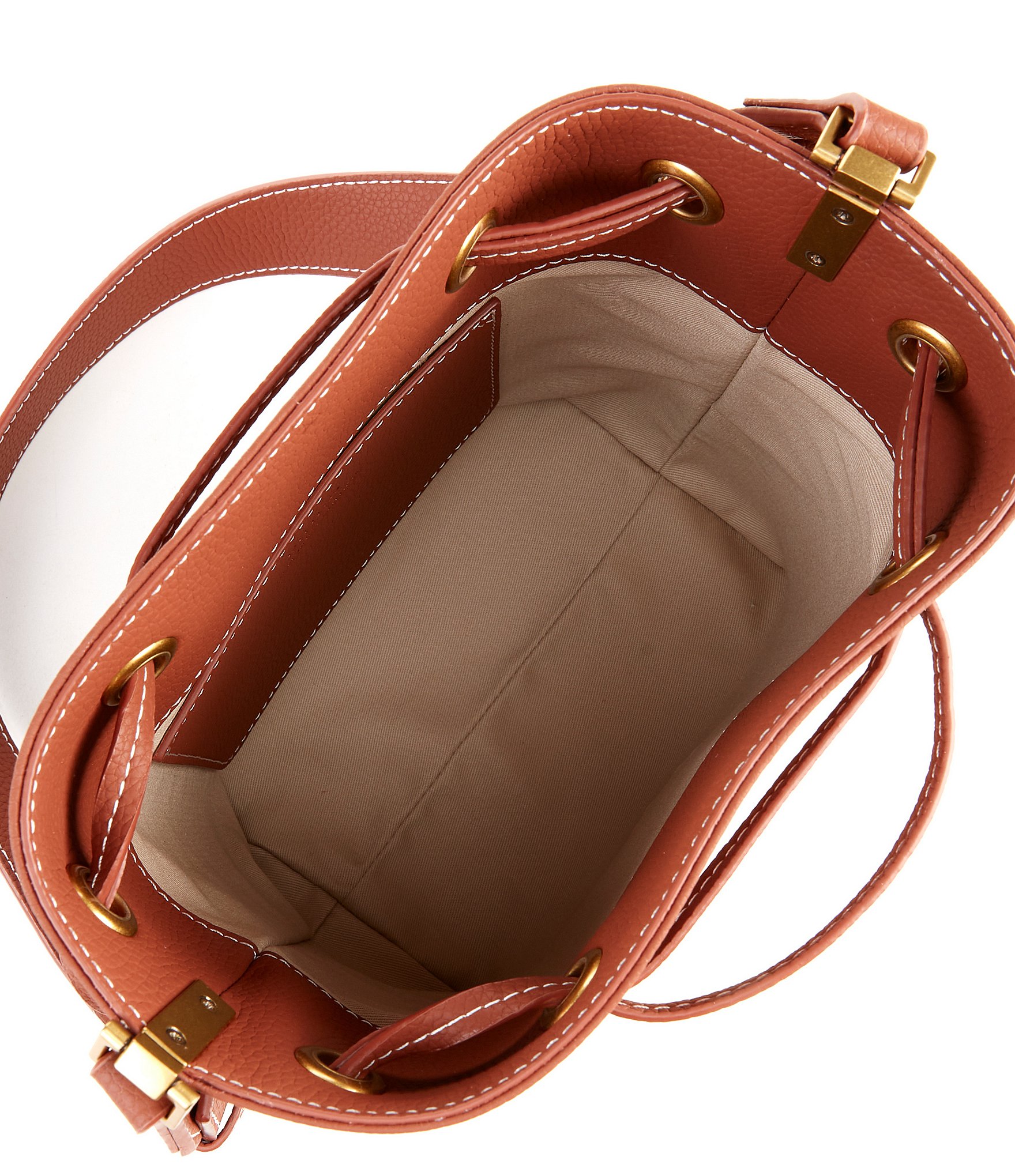 PINKO Mini Leather Crossbody Bucket Bag