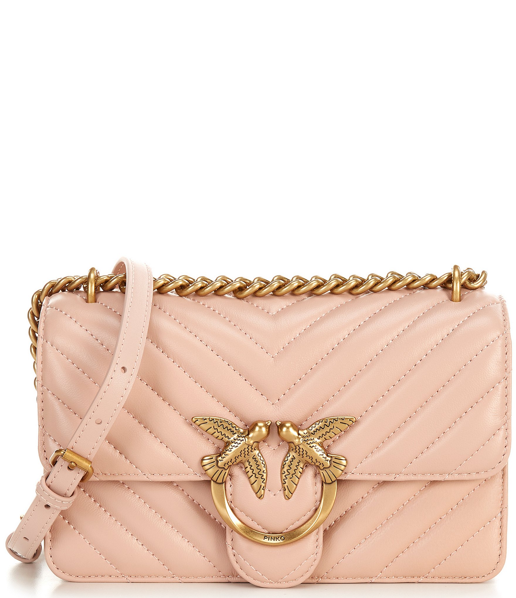 PINKO Mini Love Bag One Chevron Convertible Shoulder / Crossbody Bag