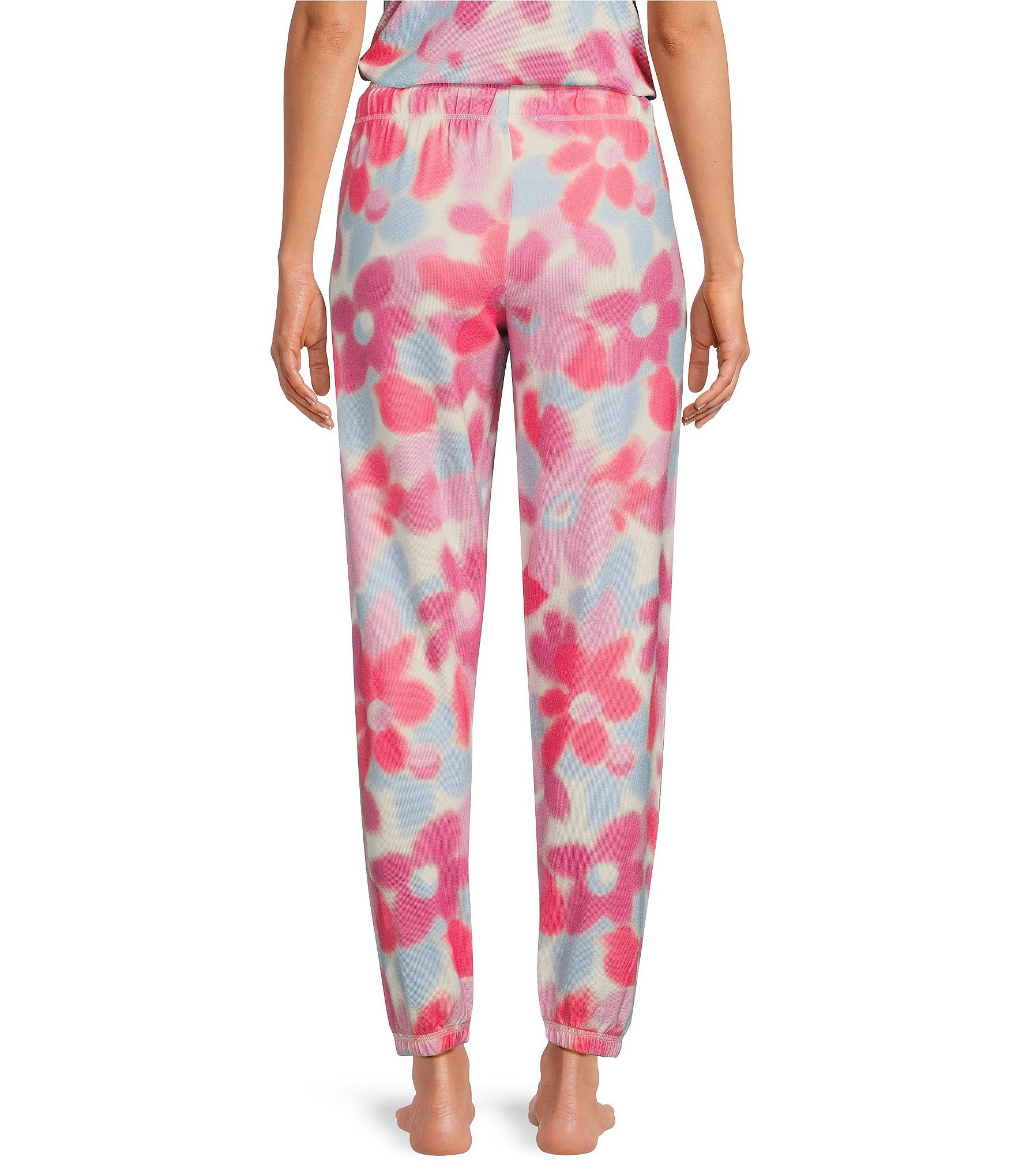 PJ Salvage Butter Jersey Floral Print Coordinating Sleep Joggers