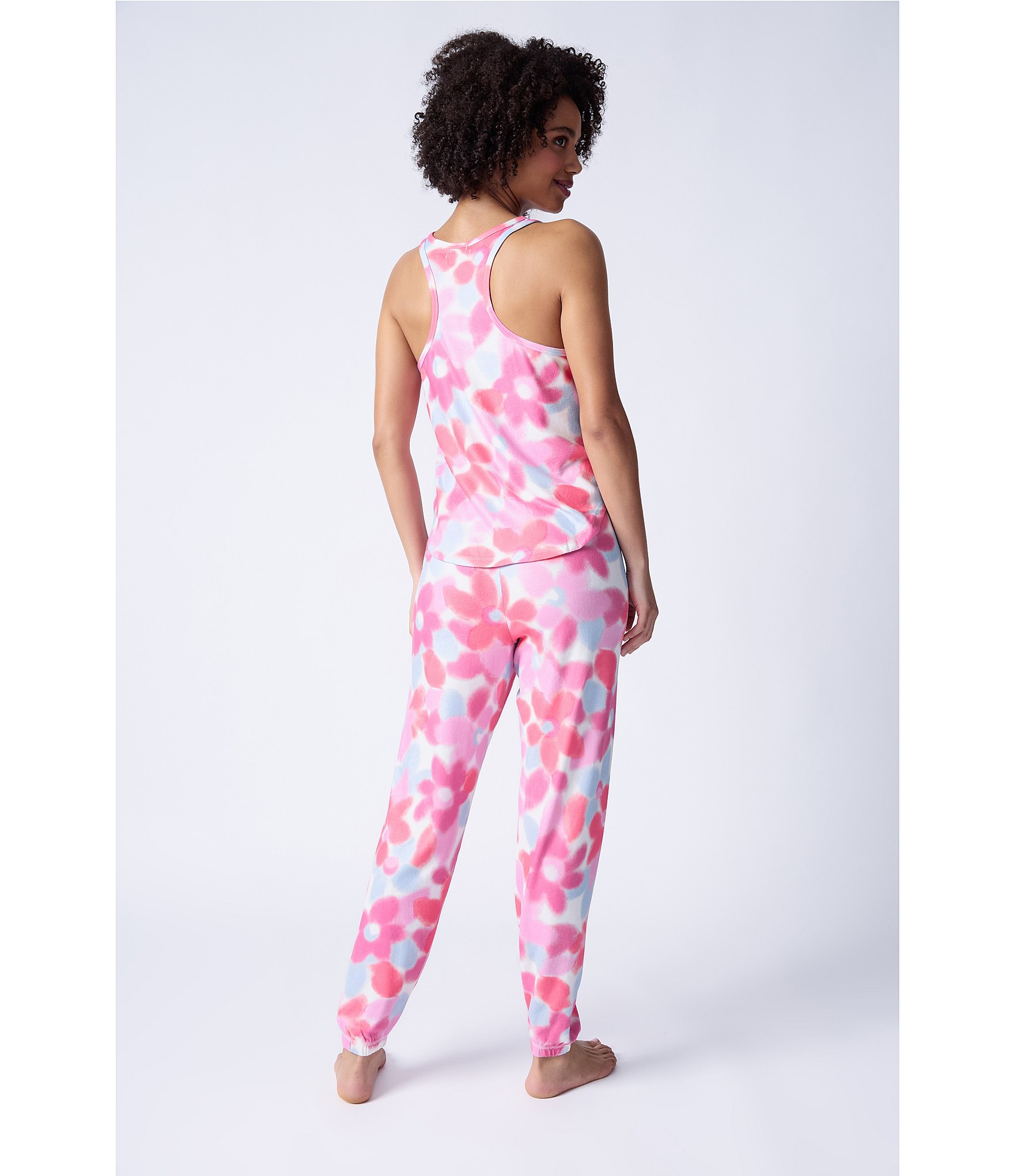 PJ Salvage Butter Jersey Floral Print Coordinating Sleep Joggers