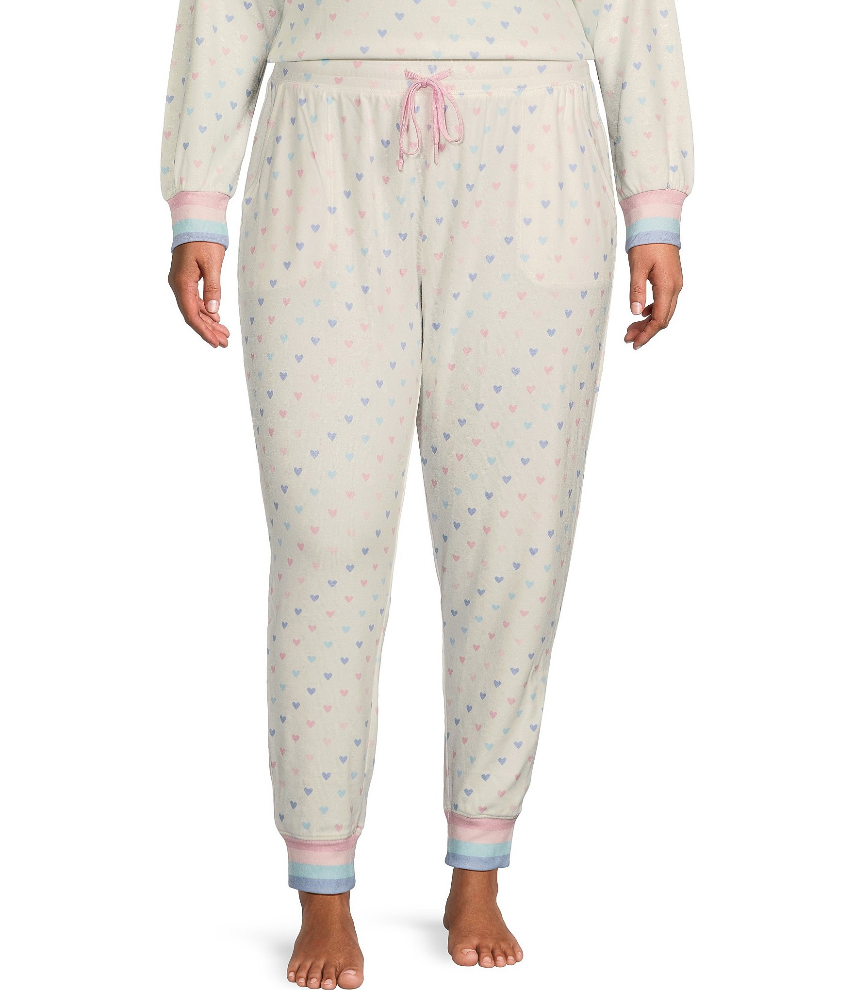 Victoria Womens Lounge Pajama Pants, Heart print I Love You, Love Me, Size:  XL, Victoria Collection