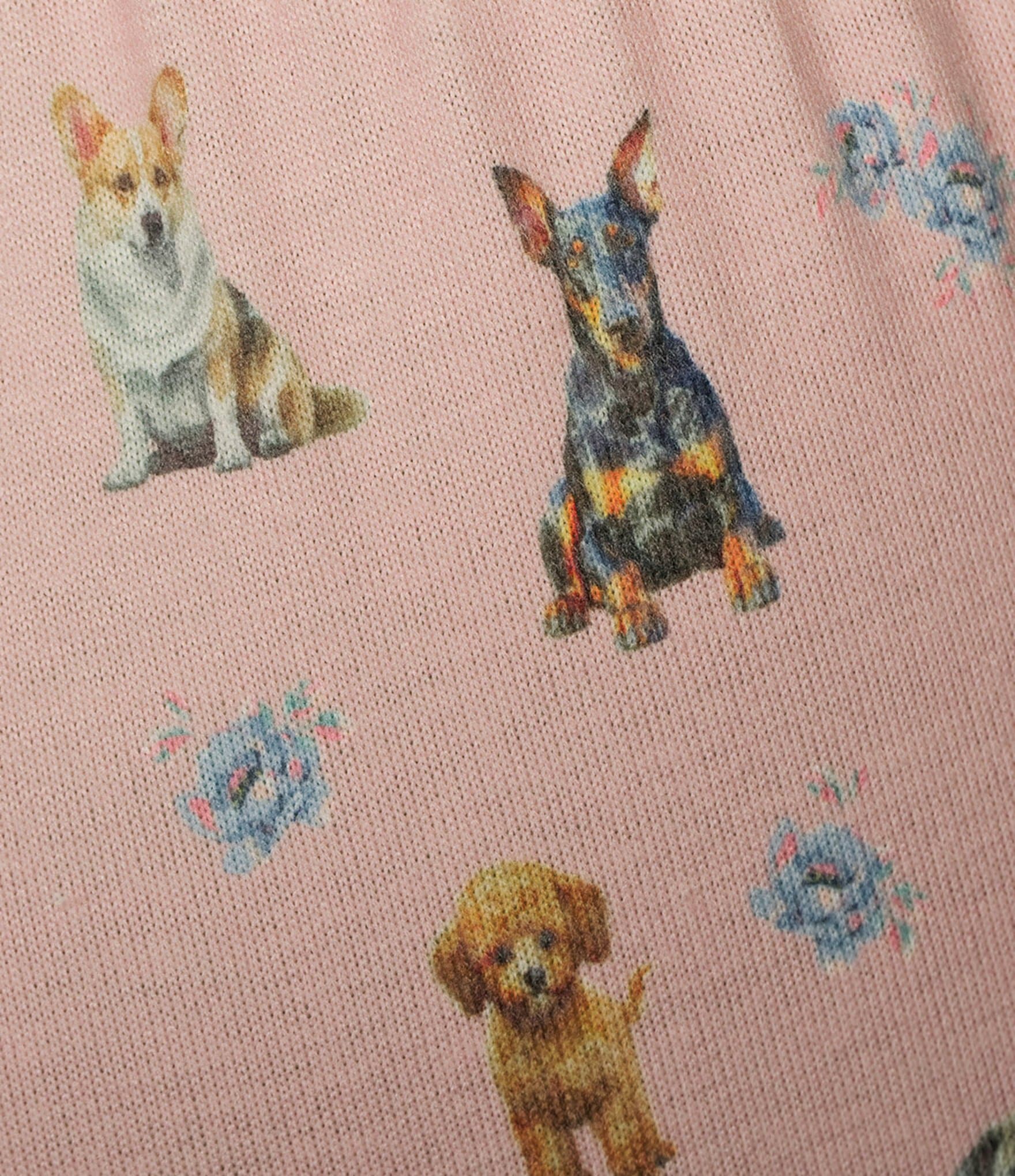 PJ Salvage Plus Size Peachy Knit Coordinating Dog Print Sleep Jogger