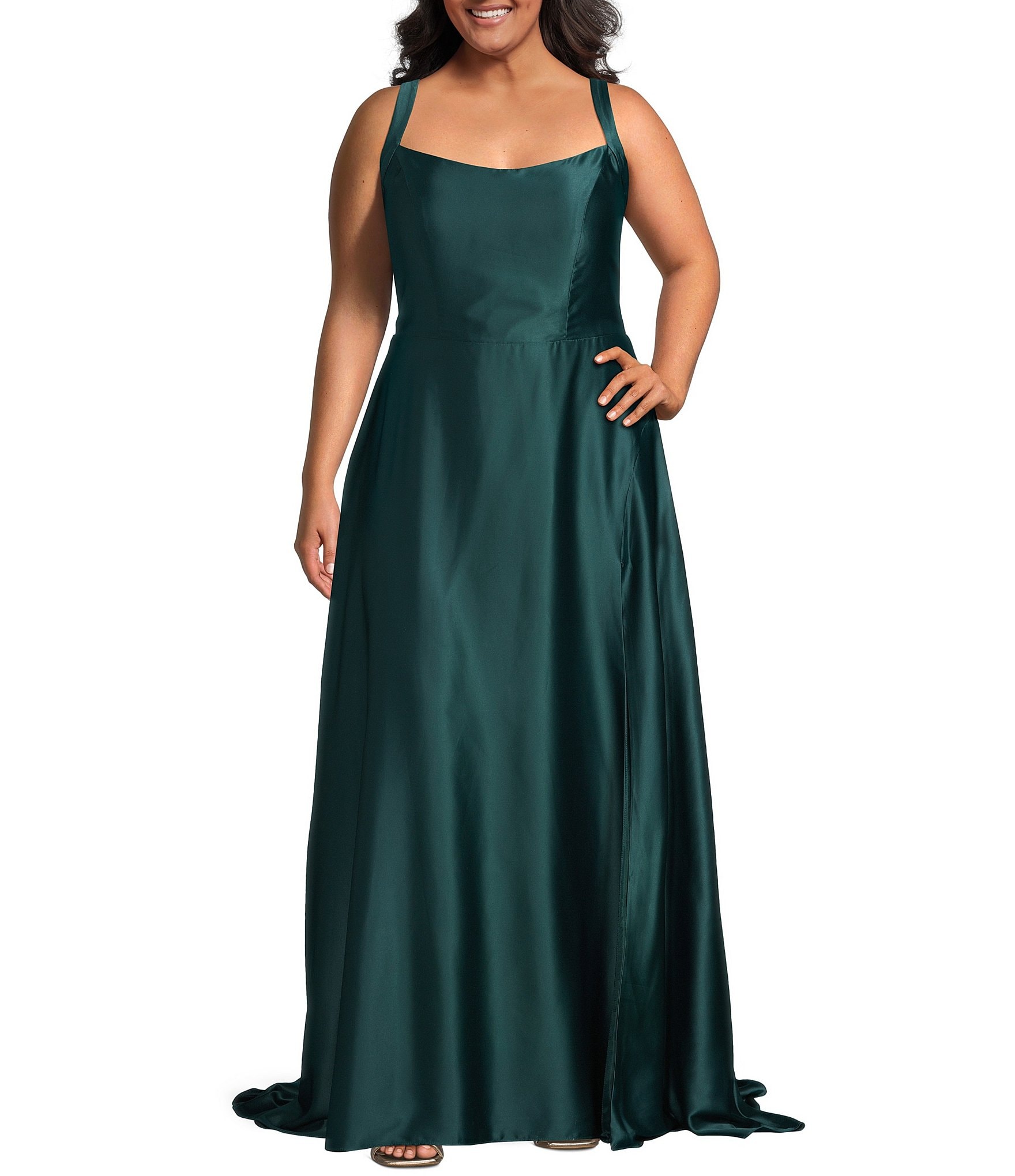 slit dress: Women's Plus Size Clothing