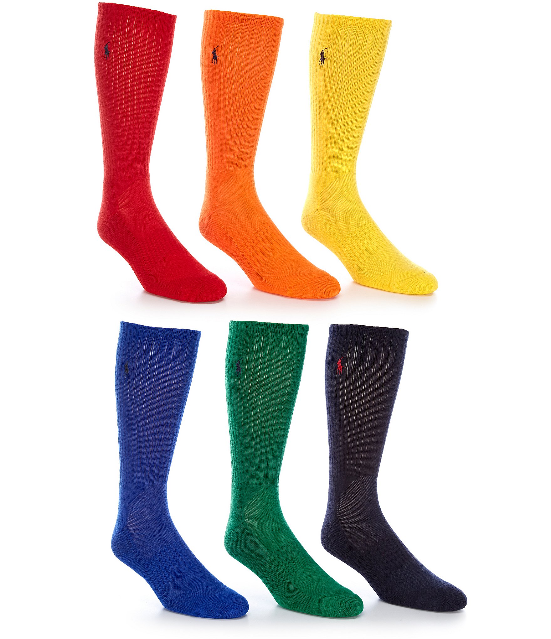 Polo Ralph Lauren Colorful Crew Socks 6-Pack | Dillard's