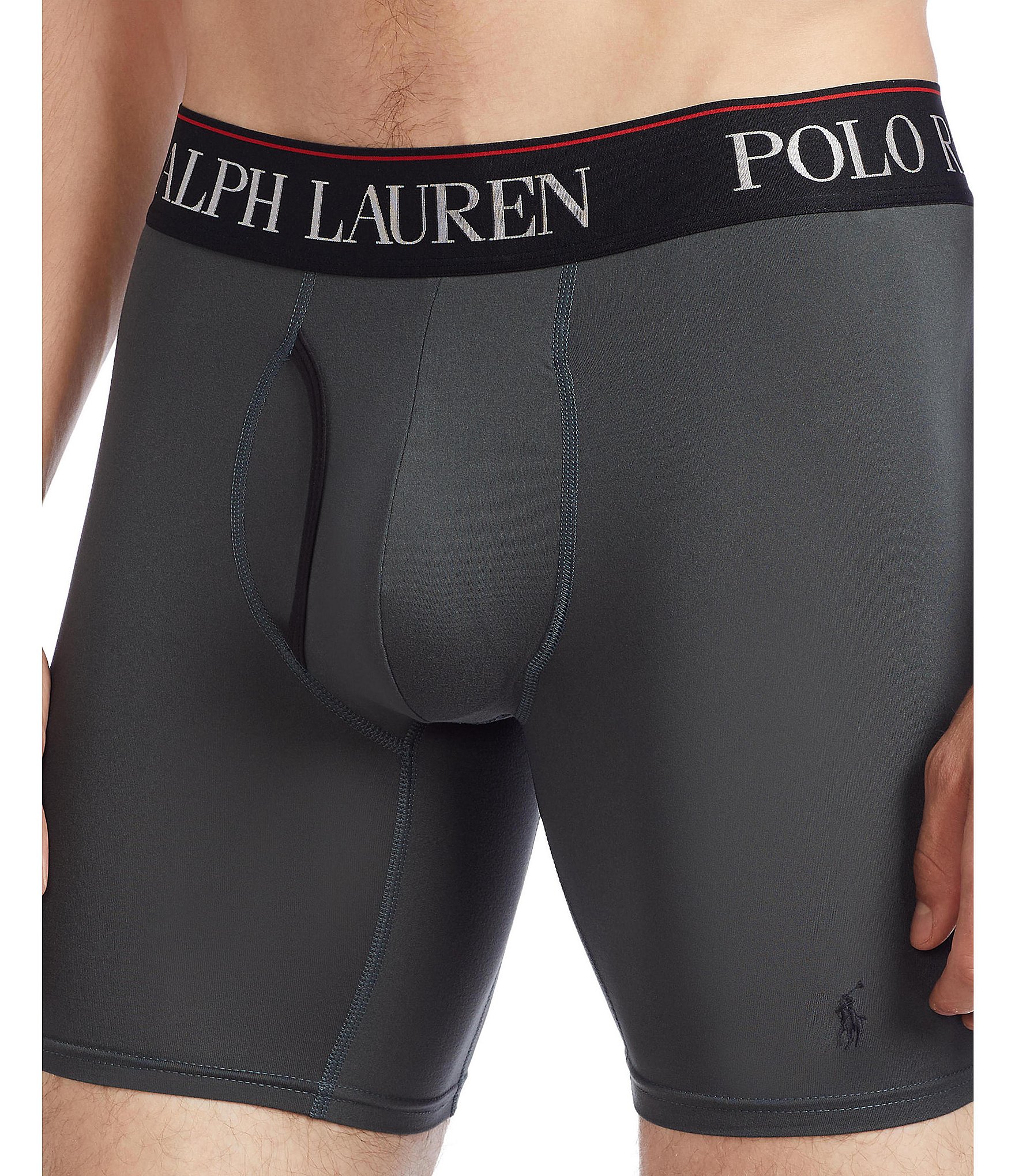 Polo Ralph Lauren 4D Flex Cooling Microfiber 6#double; Long Leg Boxer Brief 3-Pack