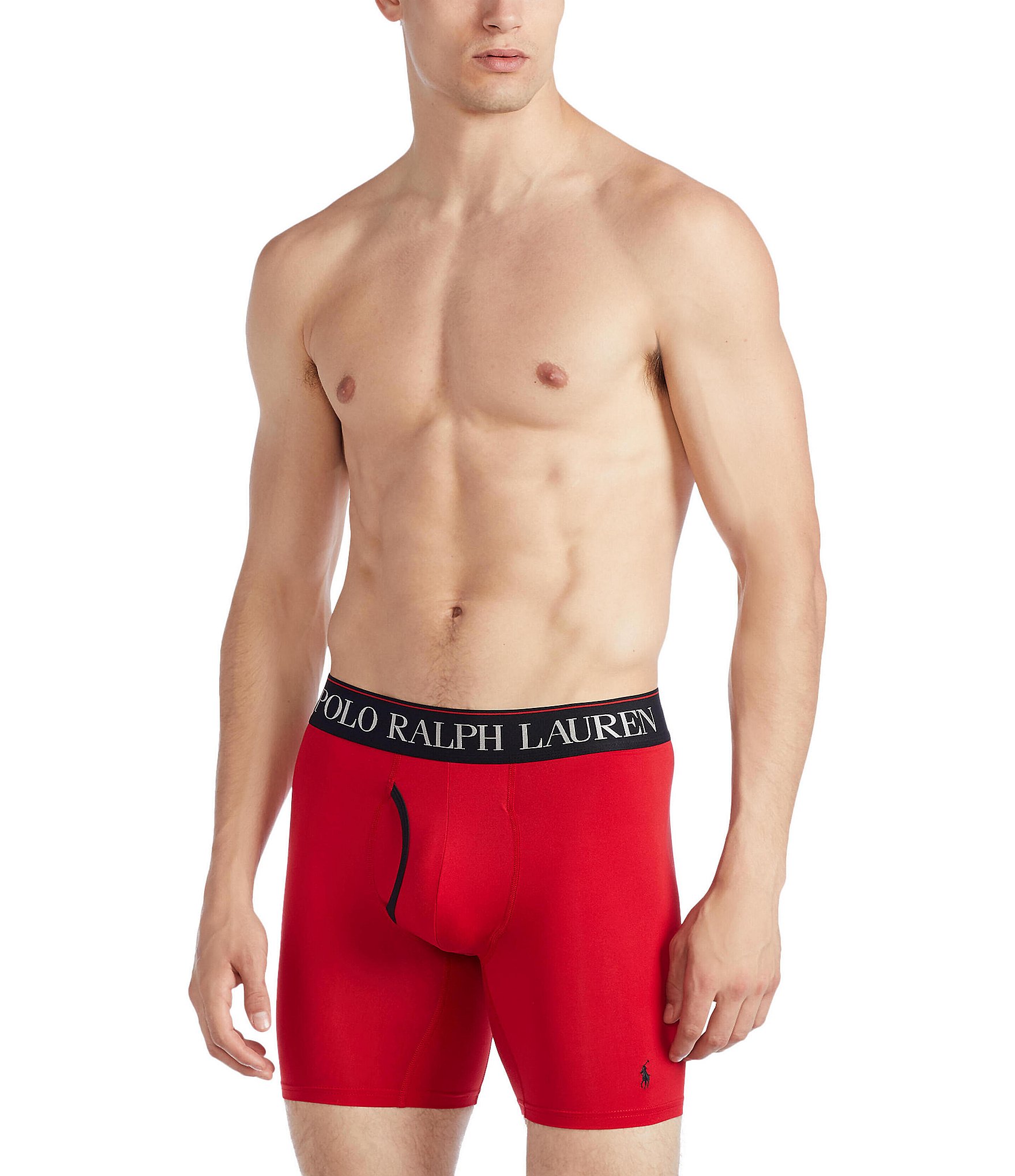 Polo Ralph Lauren 4D Flex Cooling Microfiber 6#double; Long Leg Boxer Brief 3-Pack